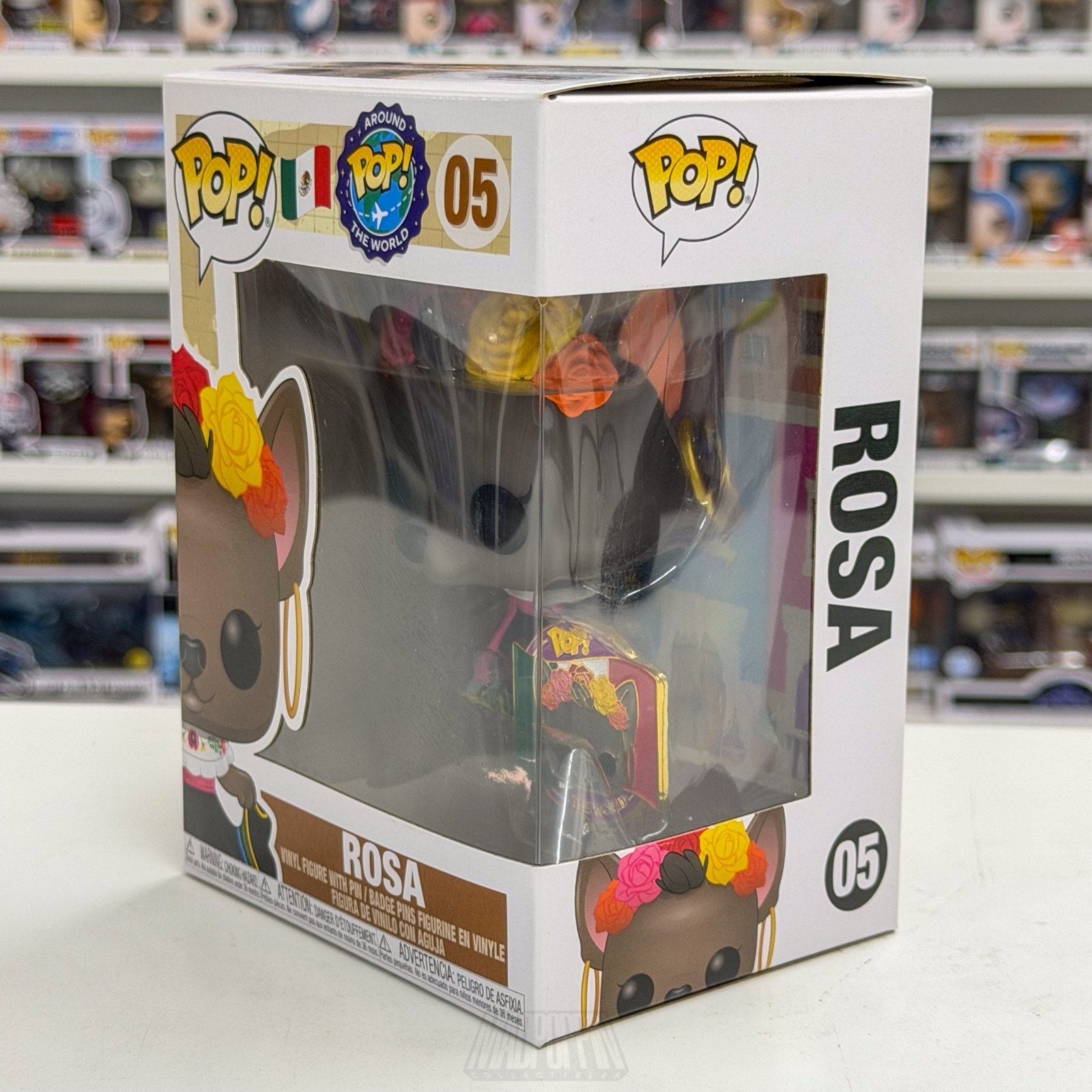 Funko Pop Around the World Mexico Rosa w/Pin 05 Xoloitzcuintli Toy Vinyl Figure