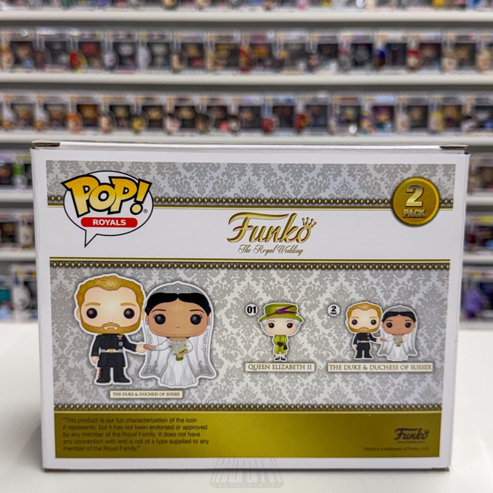 Funko Pop Royals Duke Duchess of Sussex Prince Harry Meghan Markle 2 Pack Figure