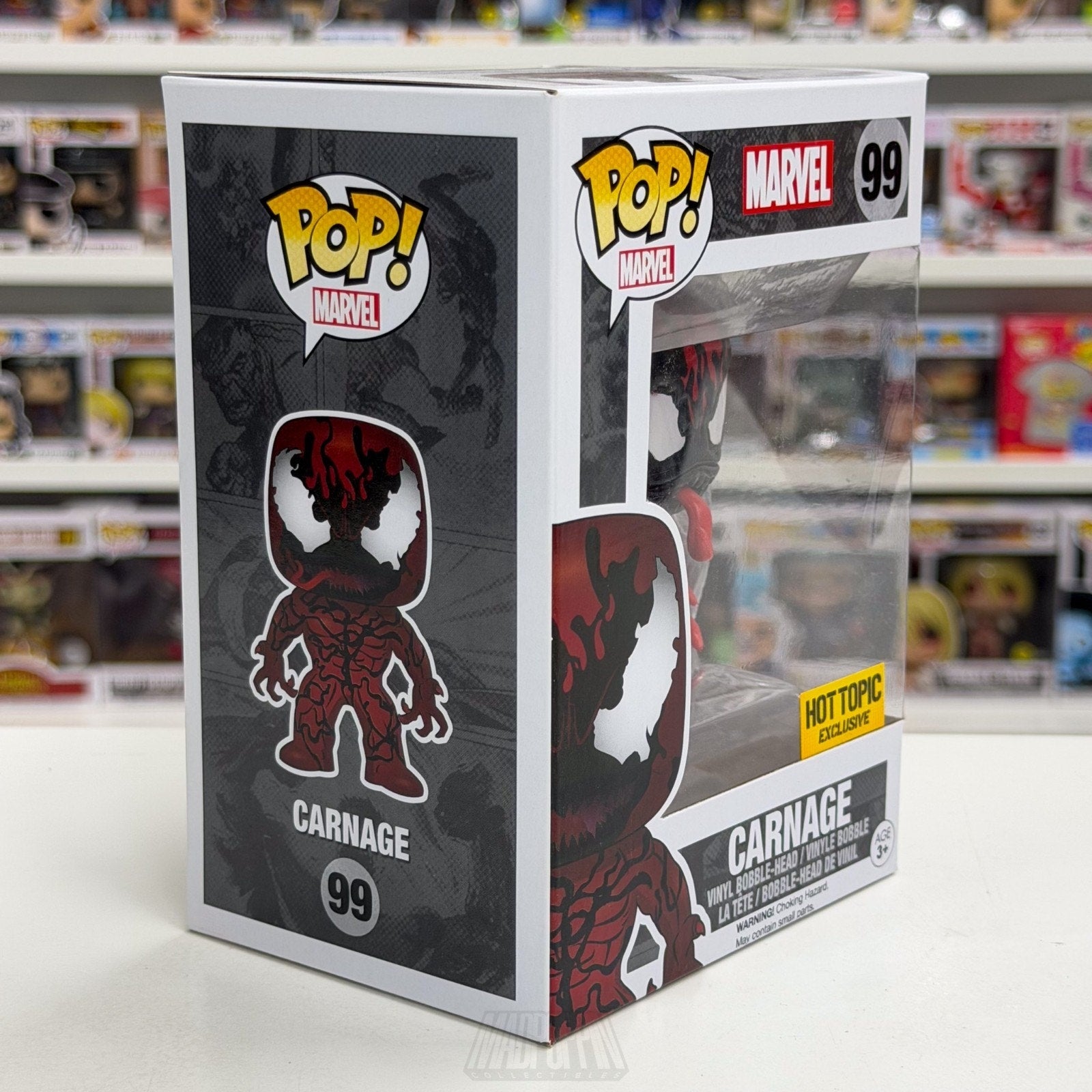 Funko Pop Marvel Carnage Hot Topic 99 Cletus Kasady Symbiote Spider-Man Figure