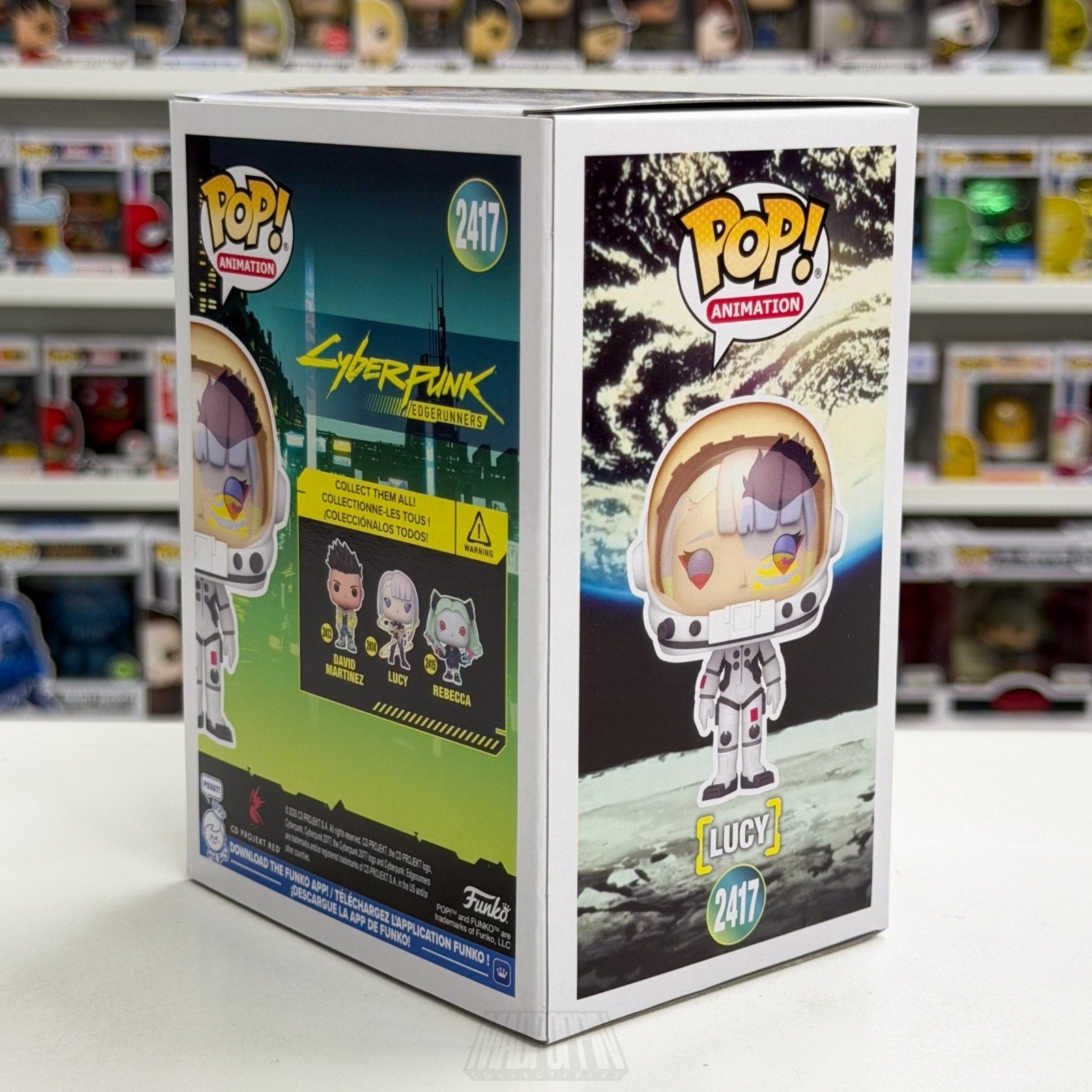 Funko Pop Animation Cyberpunk Edgerunners Lucy 2417 SDCC 2026 Toy CON STICKER
