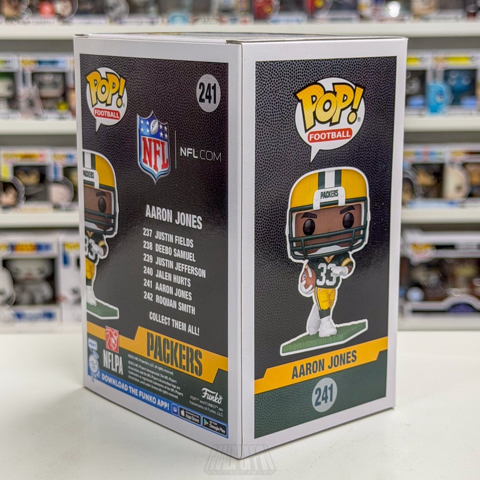 Funko Pop NFL Football Green Bay Packers Aaron Jones 241 Running Back Toy Figure