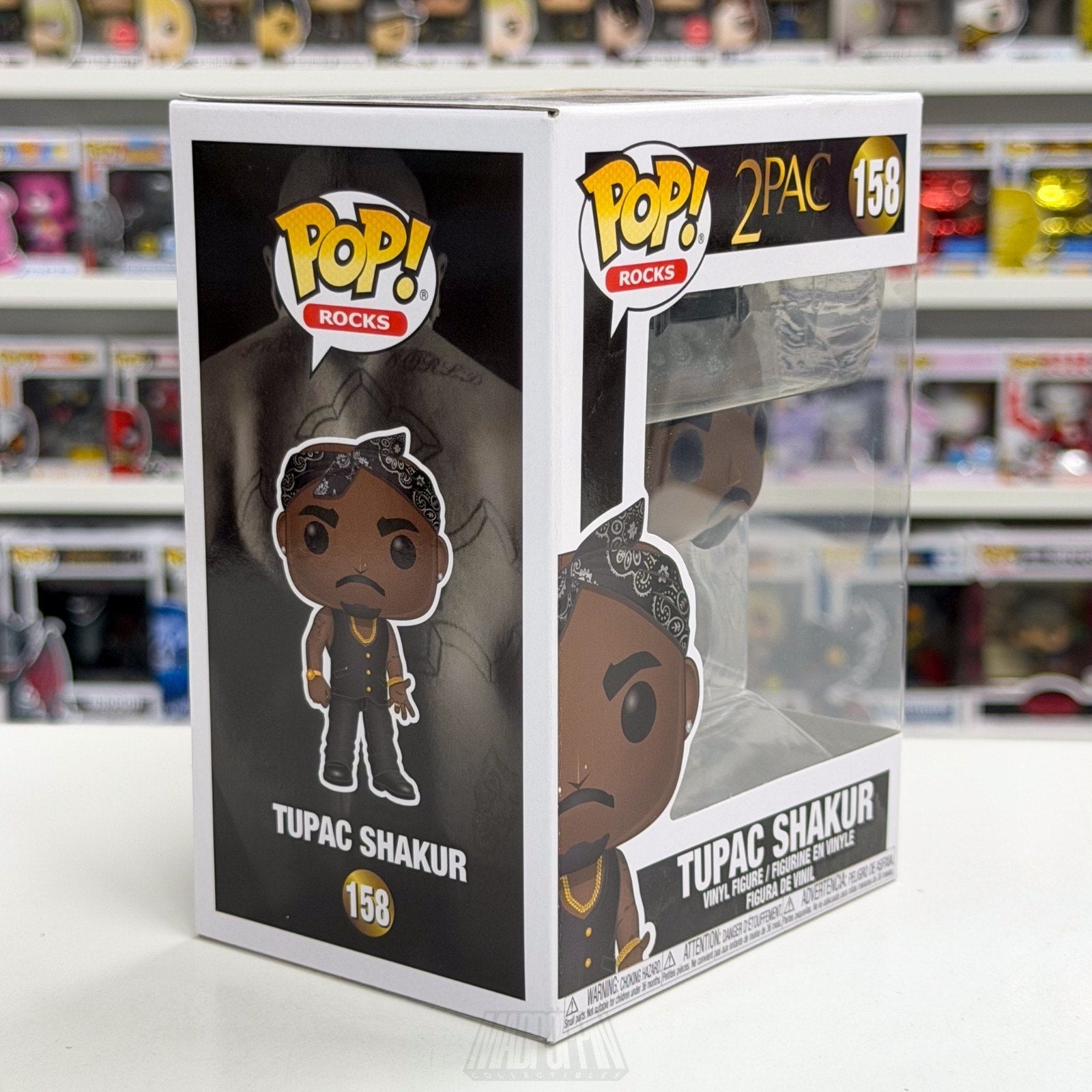 Funko Pop Rocks 2Pac Tupac Shakur Black Vest 158 Gangsta Rap Toy Vinyl Figure