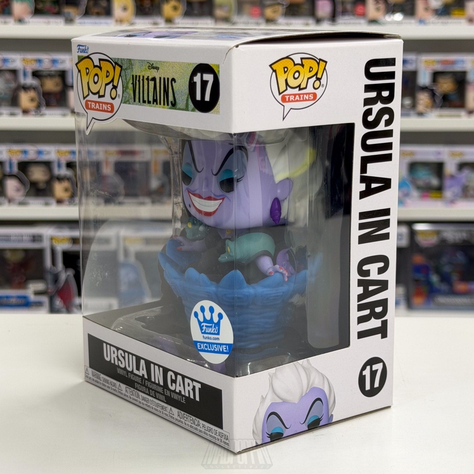 Funko Pop Trains Disney Villains Ursula in Cart 17 Little Mermaid Vinyl Figure