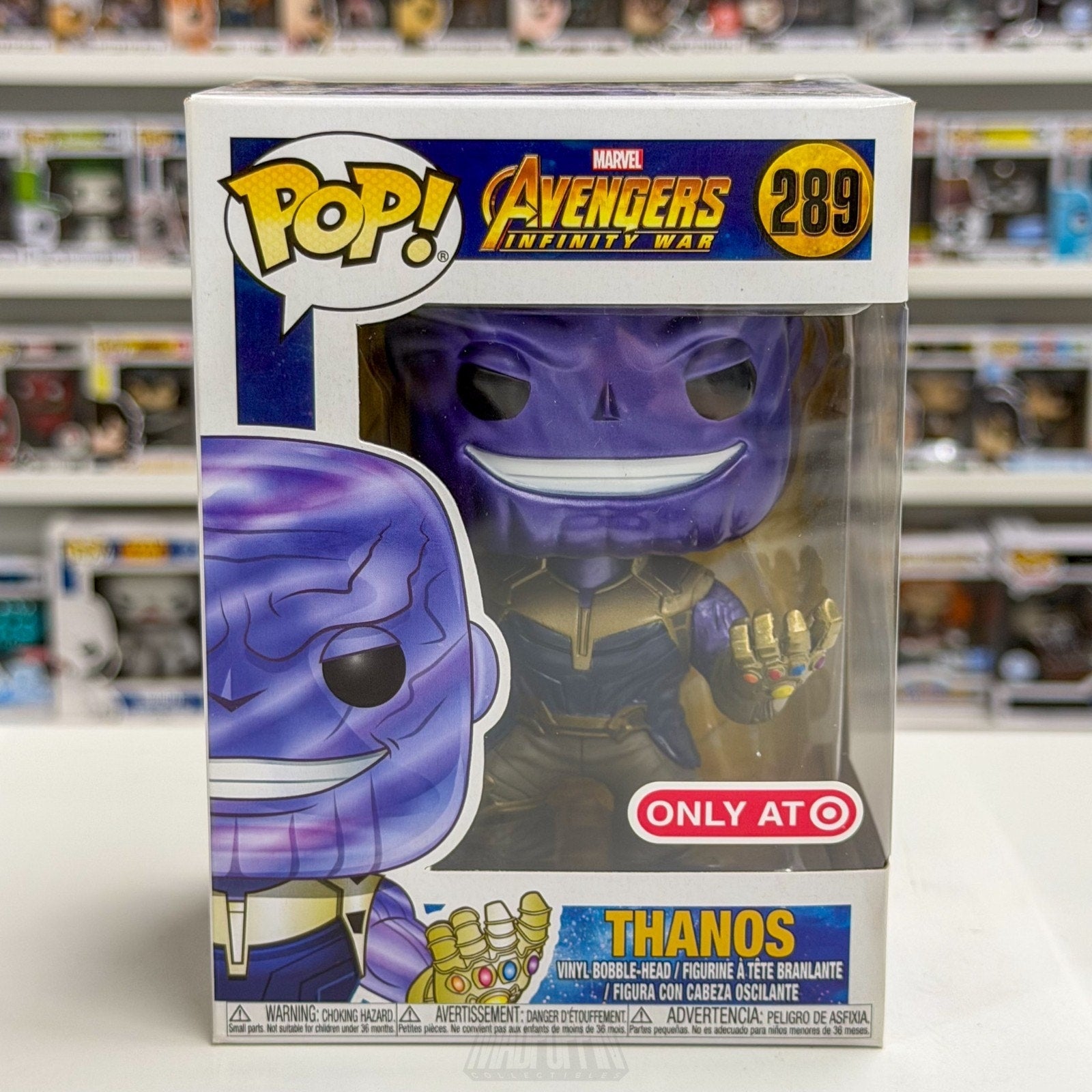 Funko Pop Marvel Avengers Infinity War Thanos Metallic Target 289 Vinyl Figure