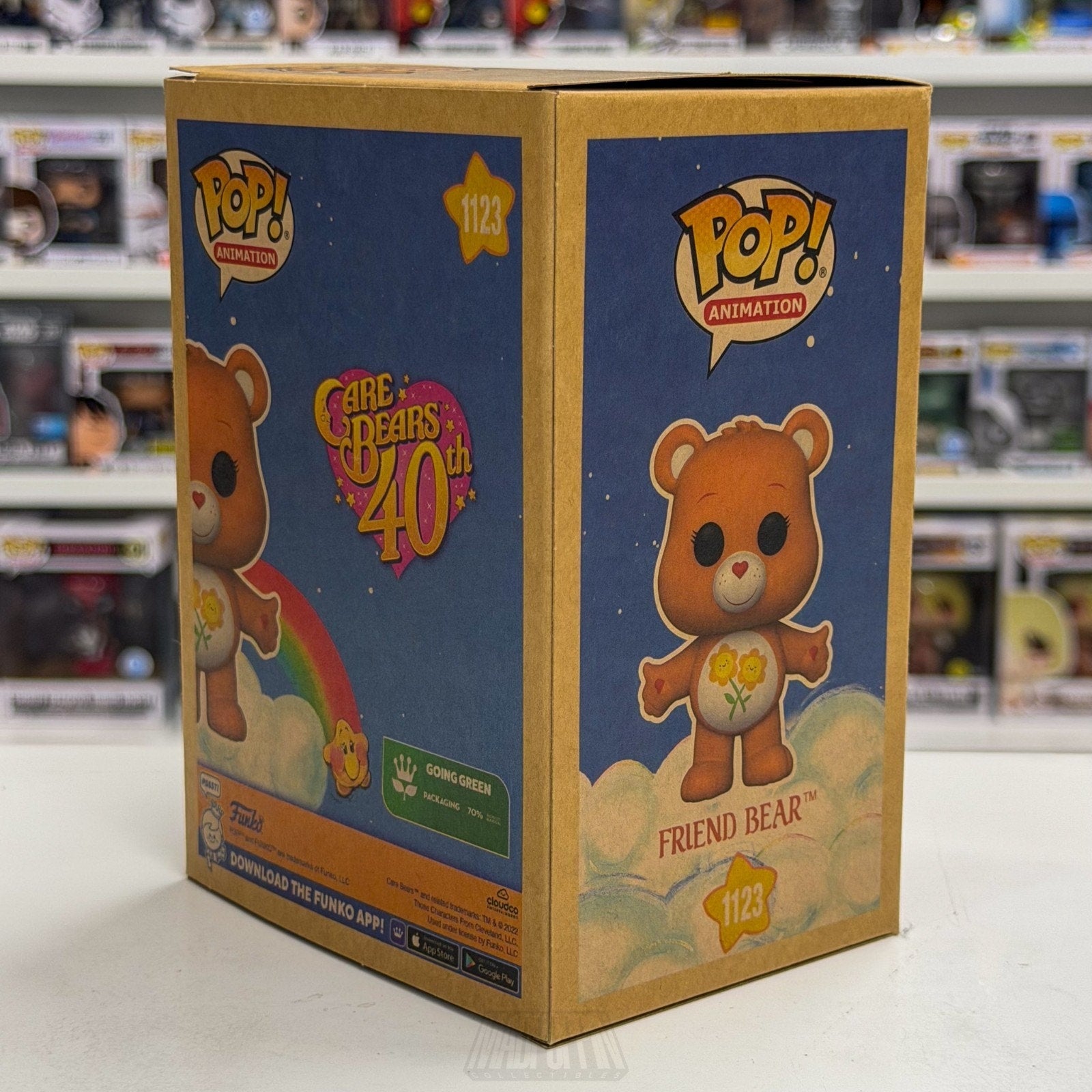 Funko Pop Animation Care Bears Friend Bear Earth Day 1123 Cartoon Vinyl Figure