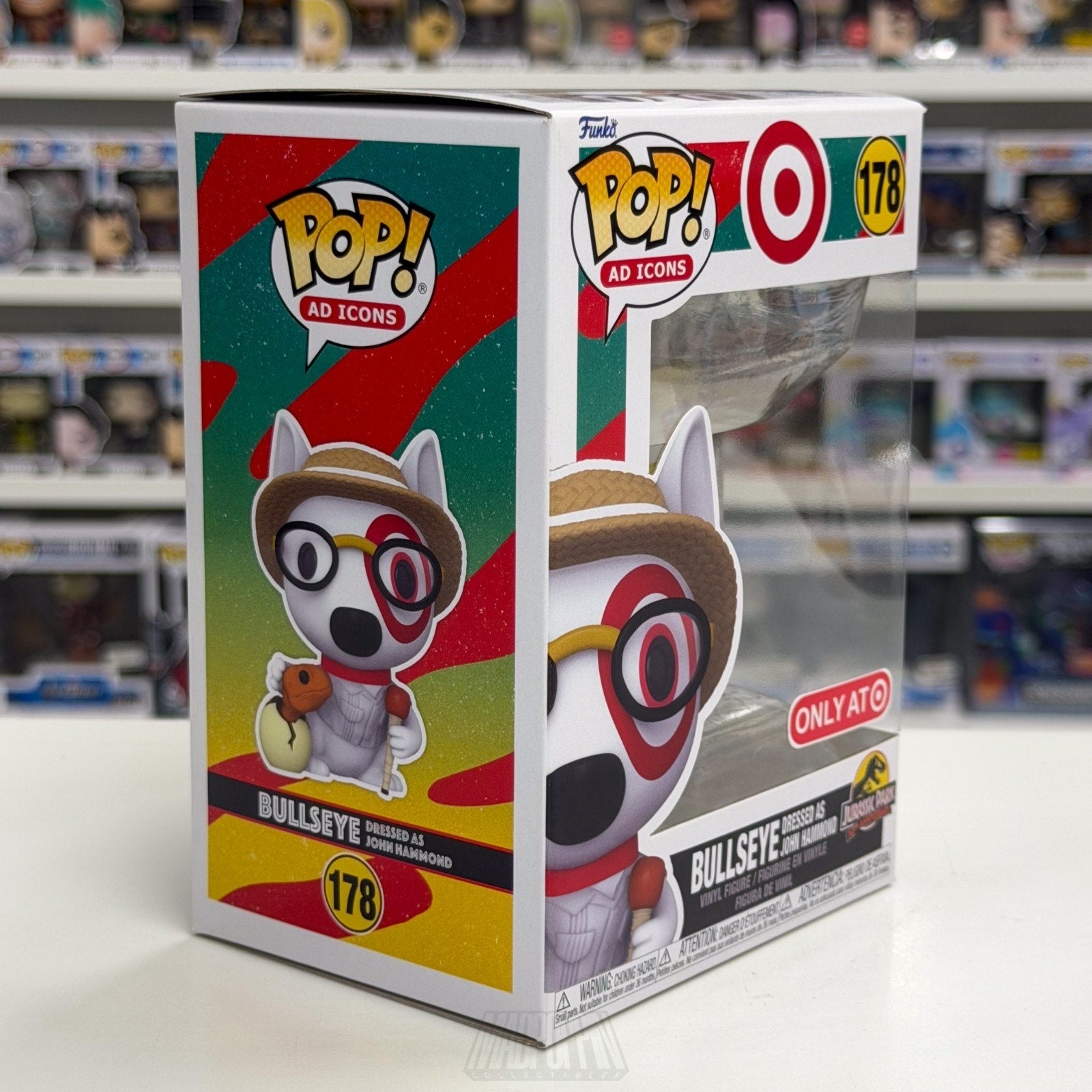Funko Pop Ad Icons Bullseye John Hammond Target 178 Jurassic Park Vinyl Figure
