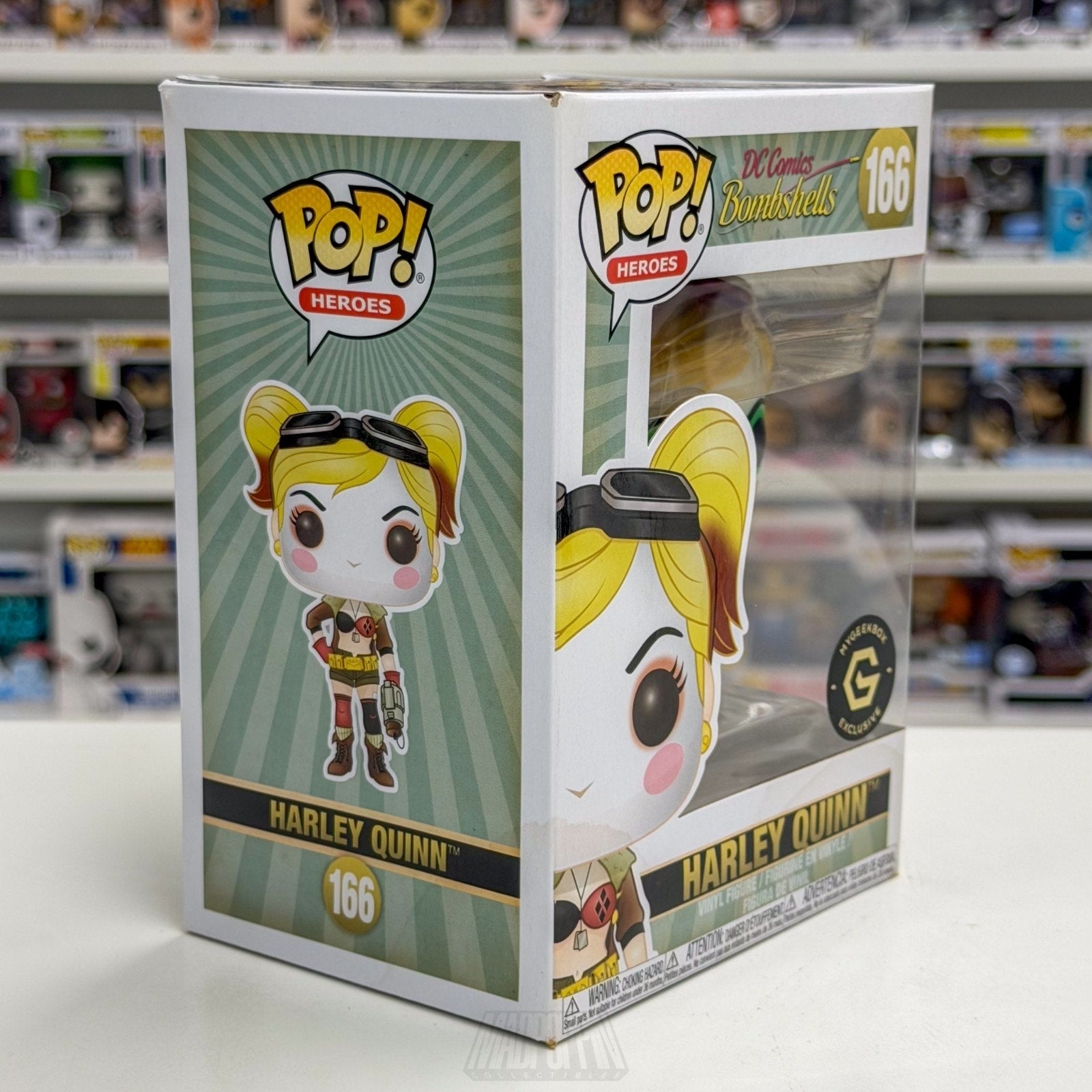 Funko Pop DC Bombshells Harley Quinn Festive My Geek Box 166 Toy Vinyl Figure