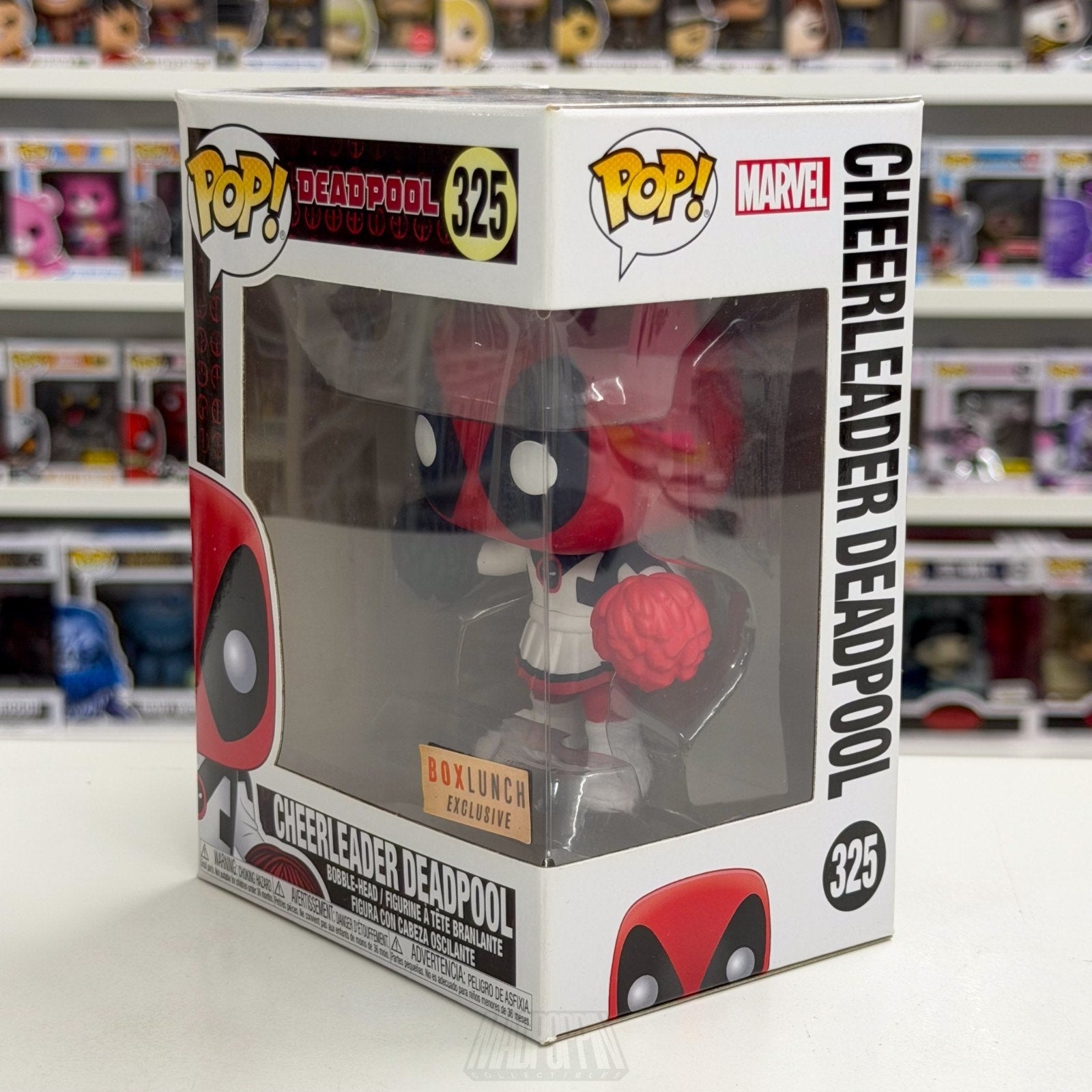 Funko Pop Marvel Cheerleader Deadpool BoxLunch 325 Mercenary Toy Vinyl Figure