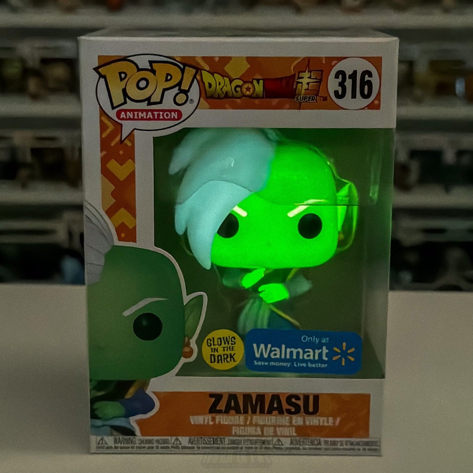 Funko Pop Anime Dragon Ball Super Zamasu Glow Walmart 316 Manga Toy Vinyl Figure