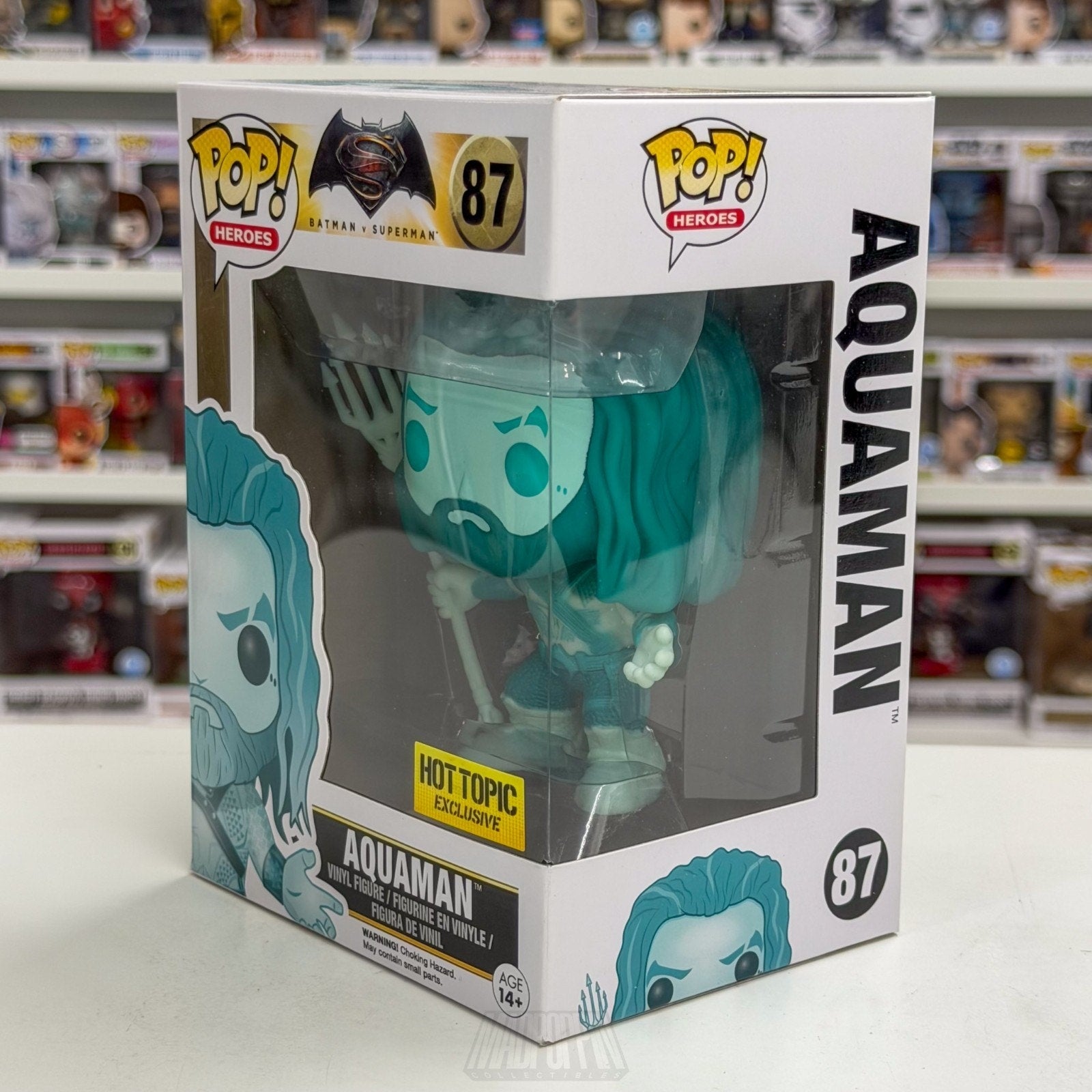 Funko Pop DC Heroes Batman v Superman Aquaman Ocean Hot Topic 87 Vinyl Figure
