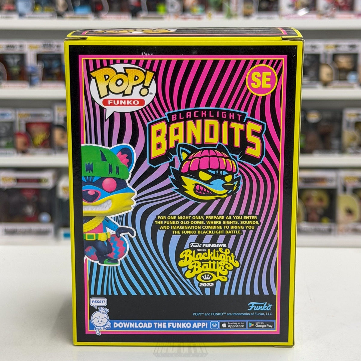 Funko Pop Fundays Blacklight Battle Bandits LE 6250 SE Raccoon Toy Vinyl Figure