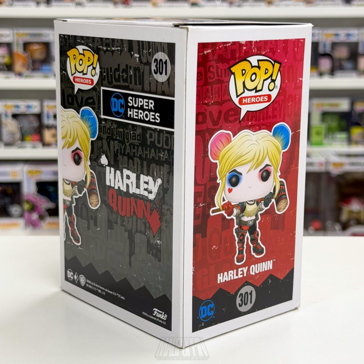 Funko Pop DC Super Heroes Harley Quinn Mallet Rebirth GameStop 301 Vinyl Figure