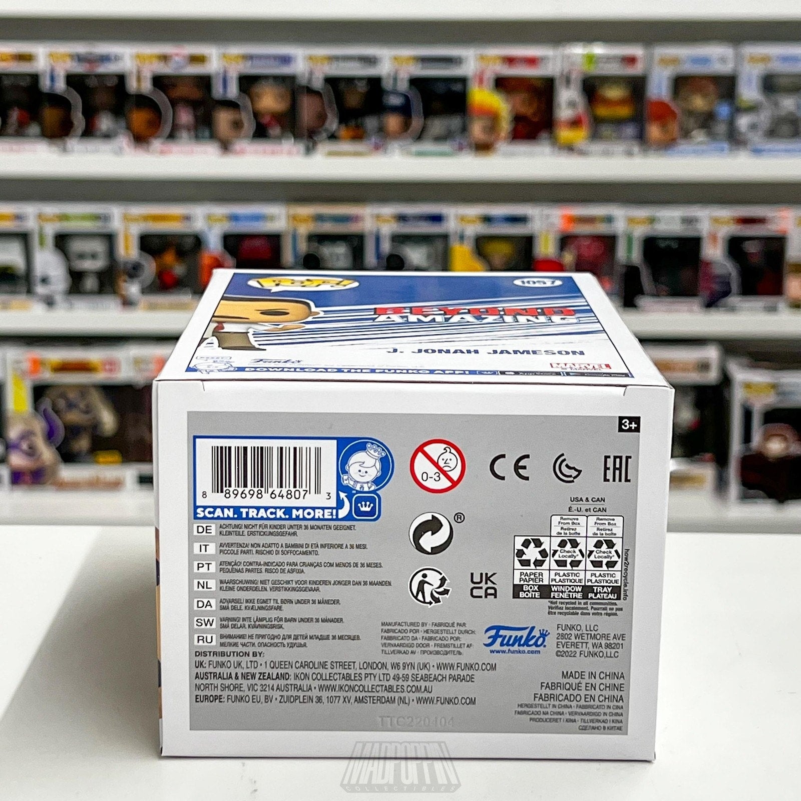 Funko Pop Marvel J Jonah Jameson Entertainment Earth 1057 Spider-Man Toy Figure