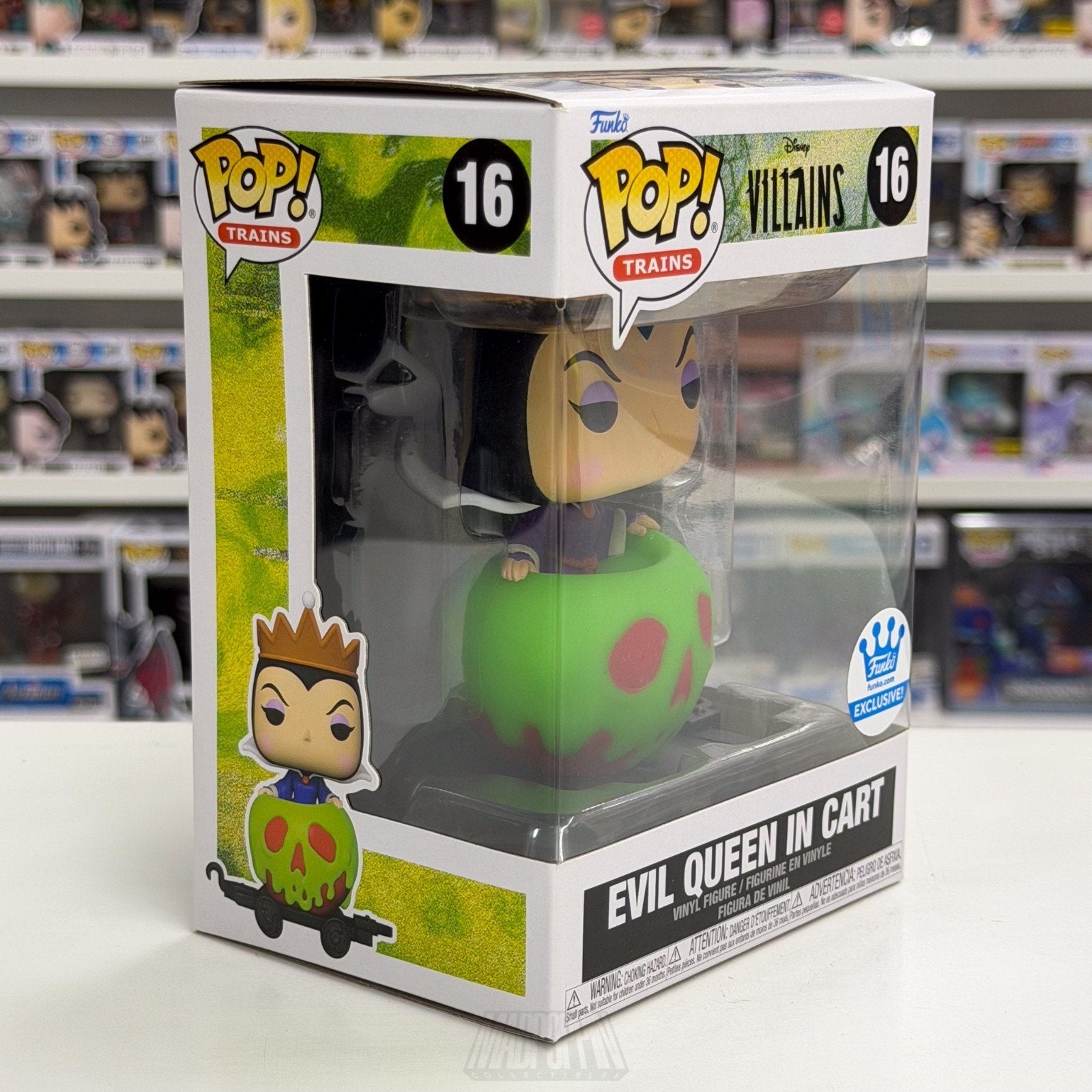 Funko Pop Trains Disney Villains Evil Queen in Cart 16 Snow White Vinyl Figure