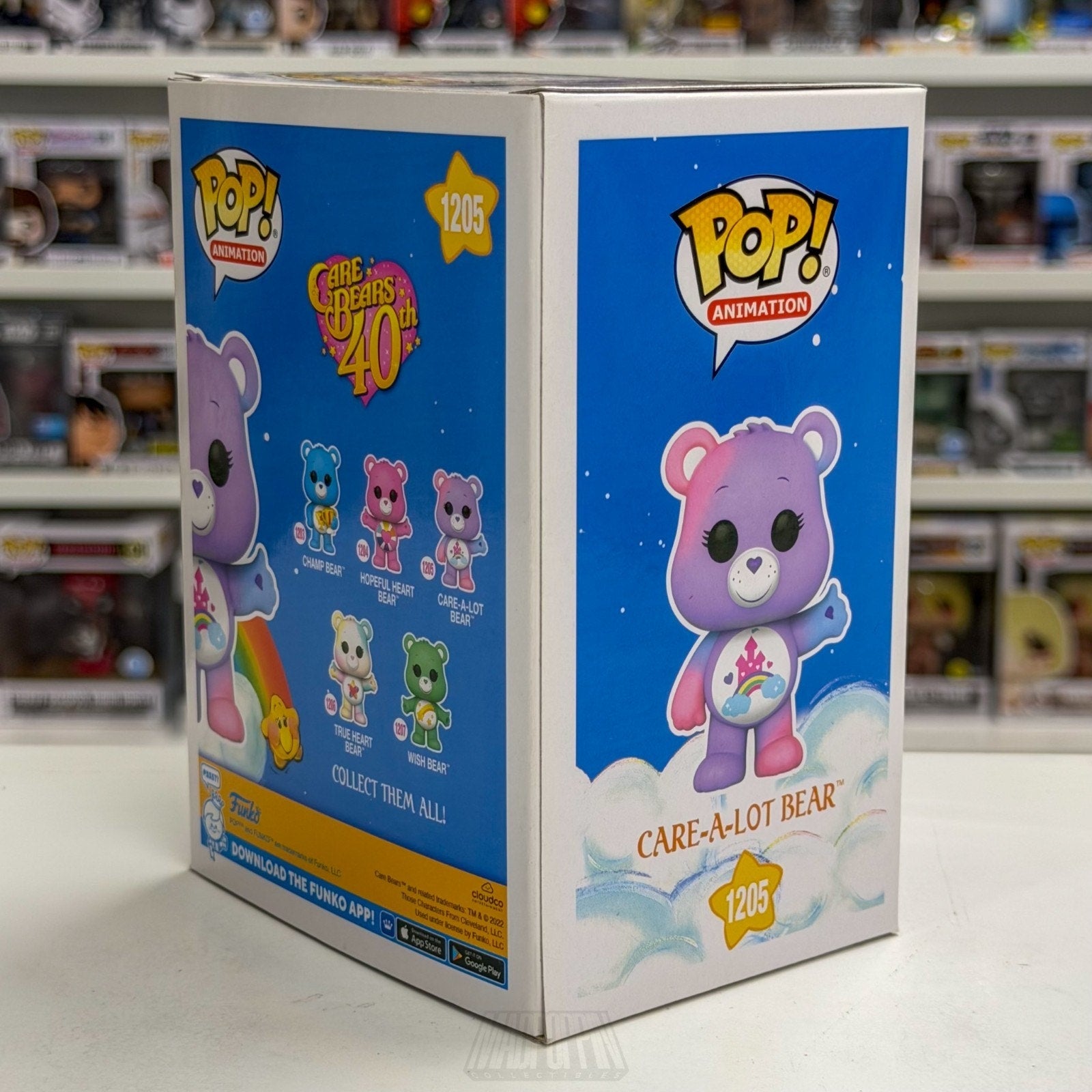 Funko Pop Animation Care Bears Care-A-Lot Bear 1205 Cartoon 80s Toy Vinyl Figure