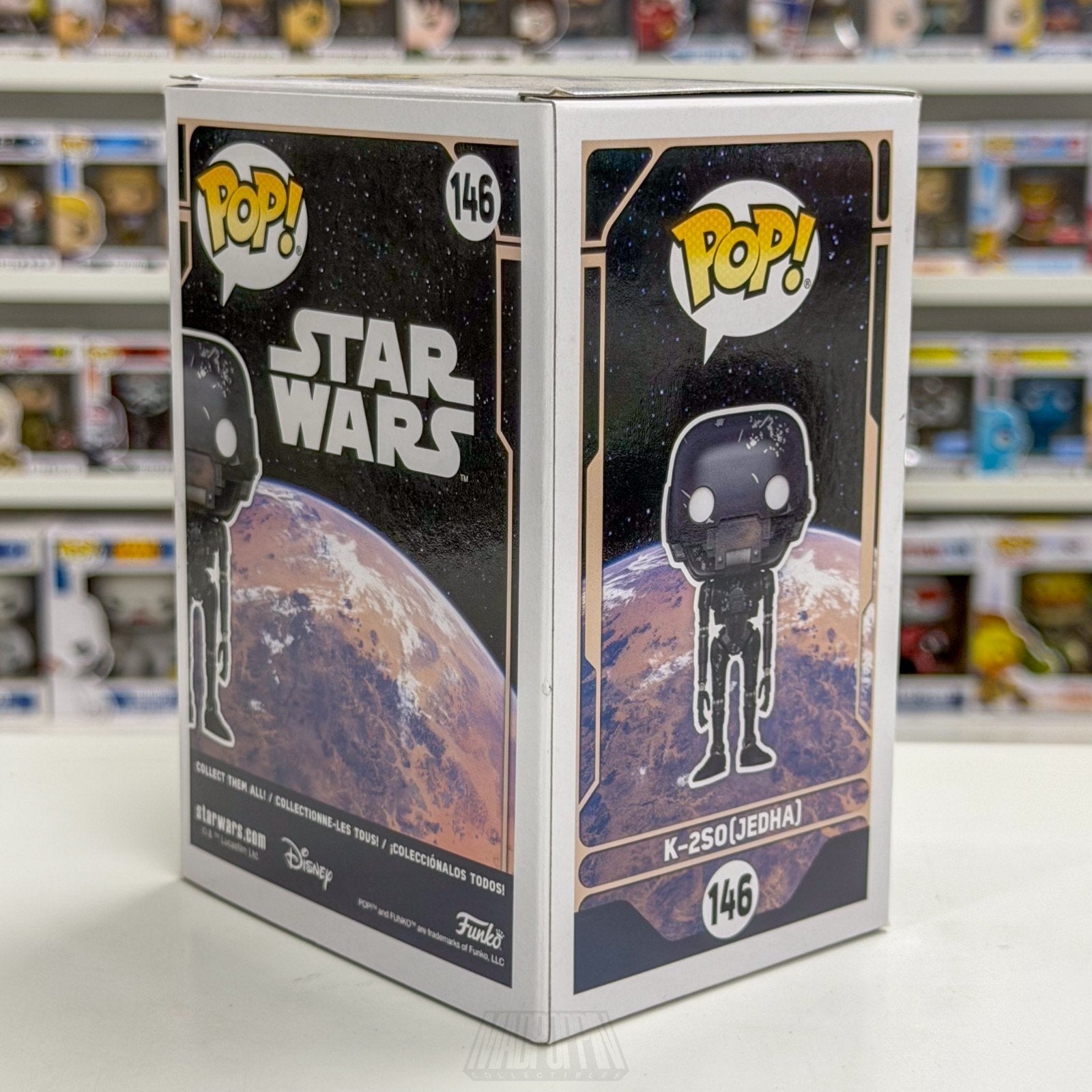 Funko Pop Star Wars Rogue One K-2SO Jedha w/Pin Amazon 146 Droid Vinyl Figure