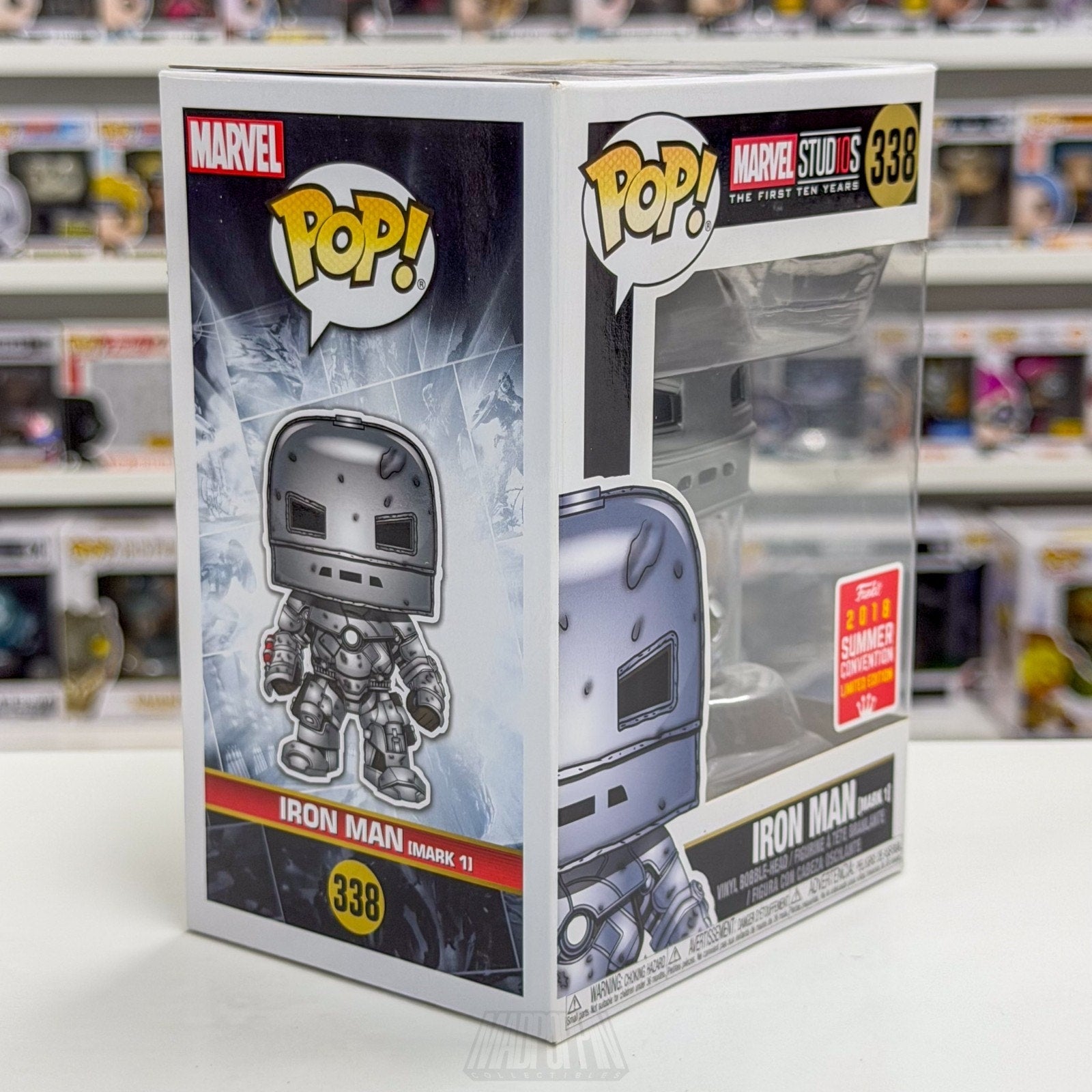 Funko Pop Marvel Iron Man Mark 1 SDCC Summer Con 338 Tony Stark Toy Vinyl Figure