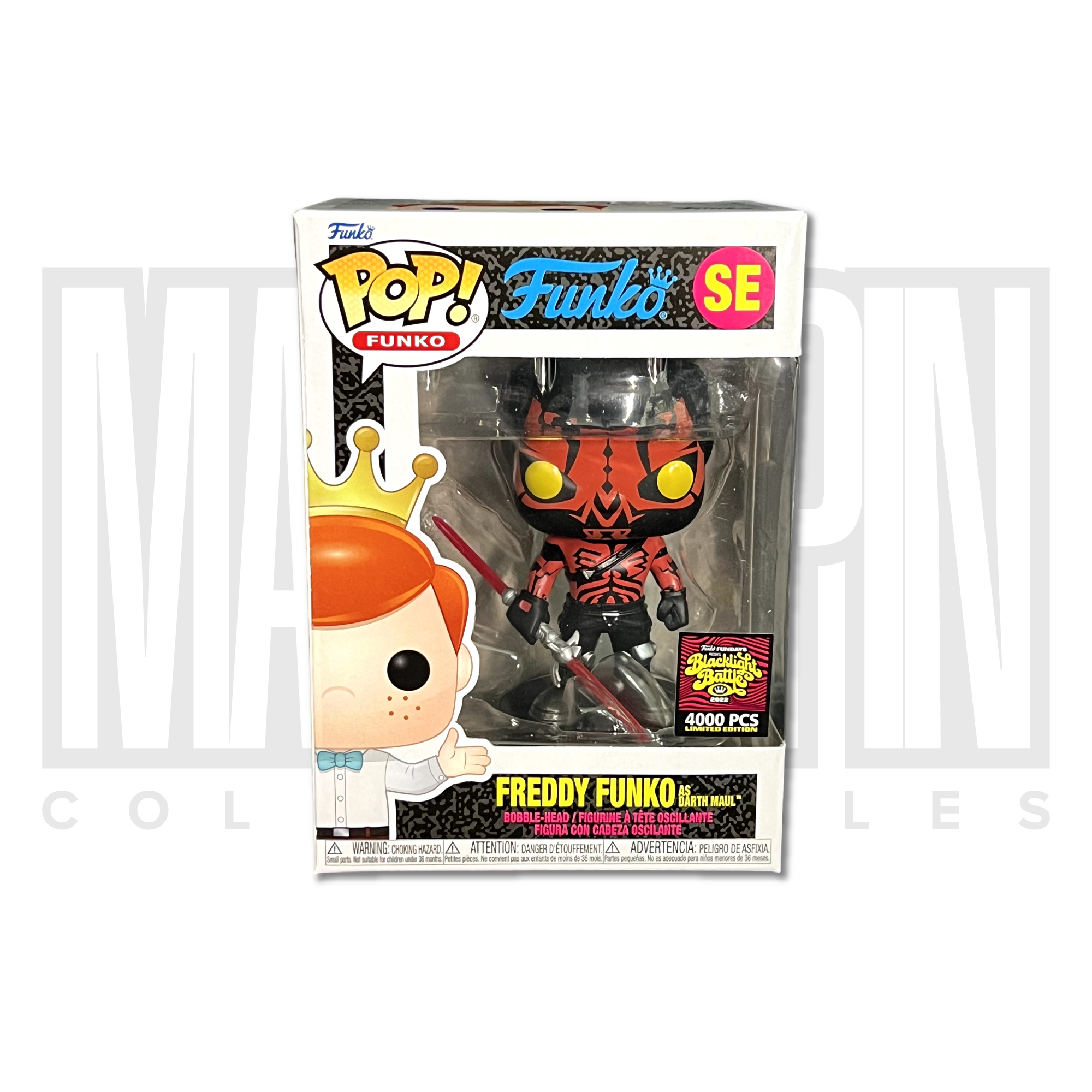 Funko Pop Fundays Blacklight Battle Star Wars Freddy as Darth Maul LE 4000 SE