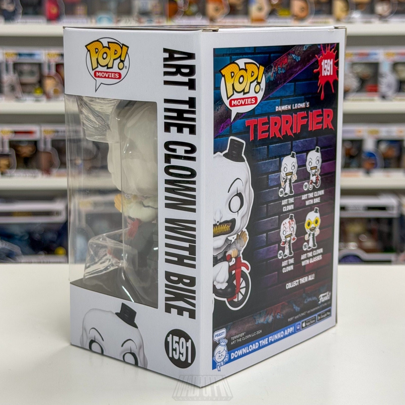 Funko Pop Movies Terrfier Art the Clown w/Bike 1591 Horror Gore Toy Vinyl Figure