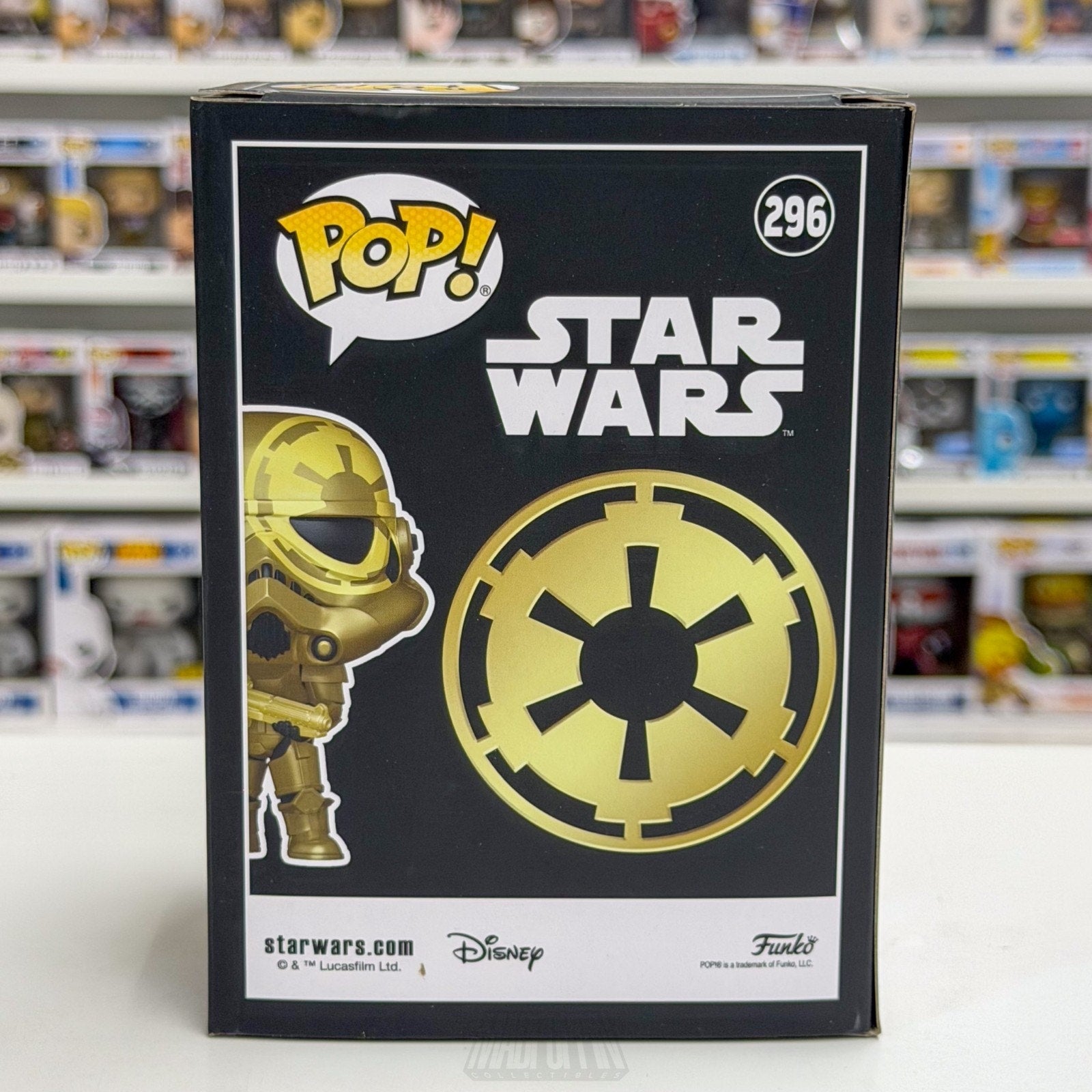 Funko Pop Star Wars Stormtrooper Gold WonderCon 296 Galactic Empire Vinyl Figure