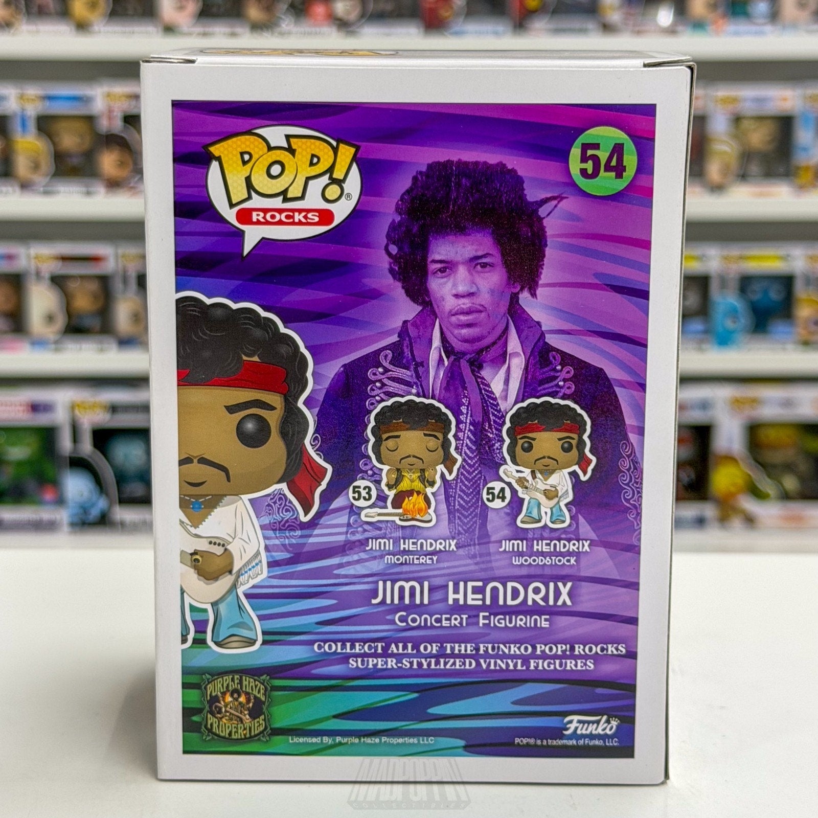 Funko Pop Rocks Purple Haze Properties Jimi Hendrix 54 Music Guitarist Figure