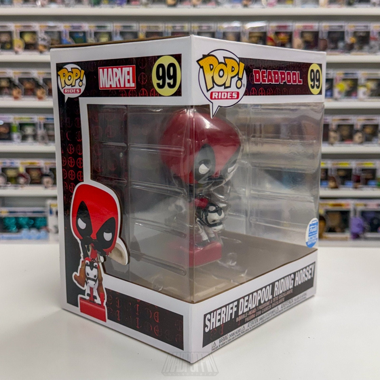Funko Pop Rides Marvel Sheriff Deadpool Riding Horsey Exclusive 99 Vinyl Figure