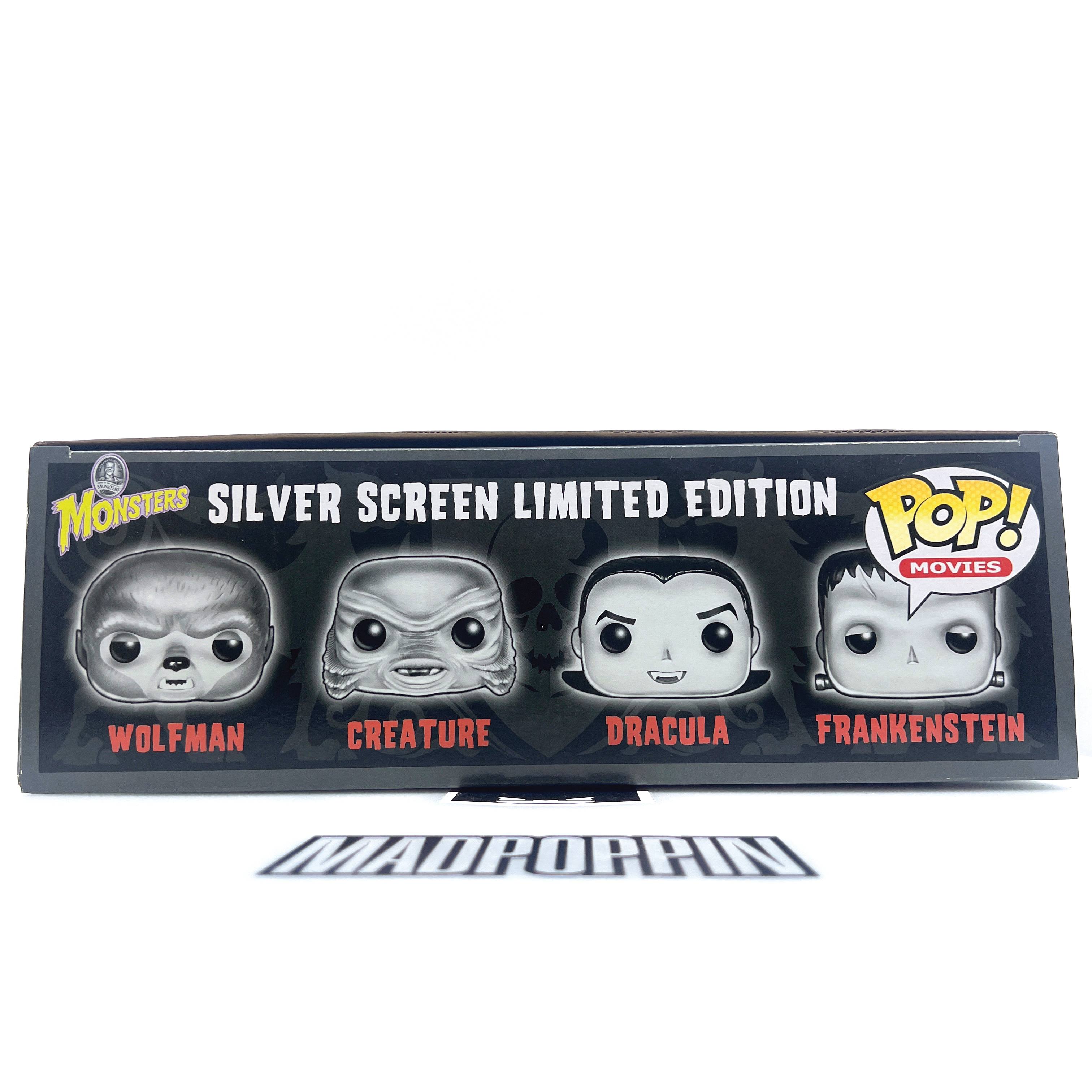 Funko Pop Movies Universal Monsters Wolfman Creature Dracula Frankenstein Gemini Metallic 4 Pack