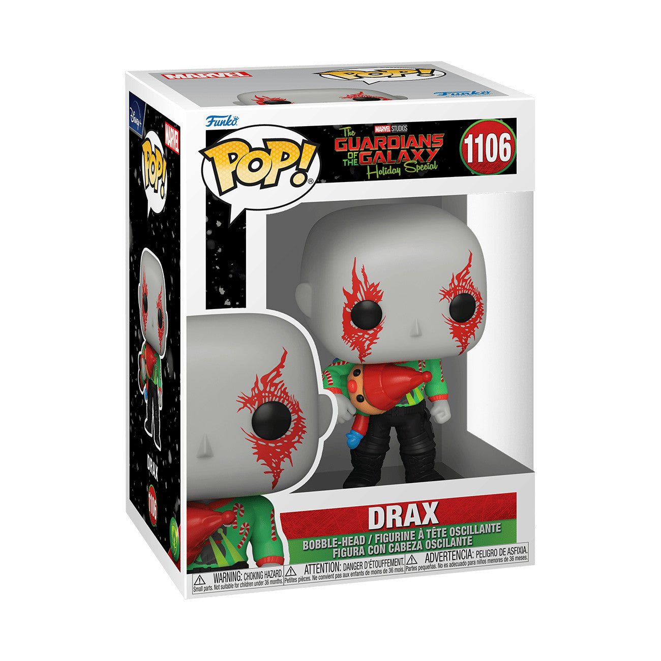 Funko Pop Marvel Drax #1106 Guardians of the Galaxy Holiday Special Bobble-Head