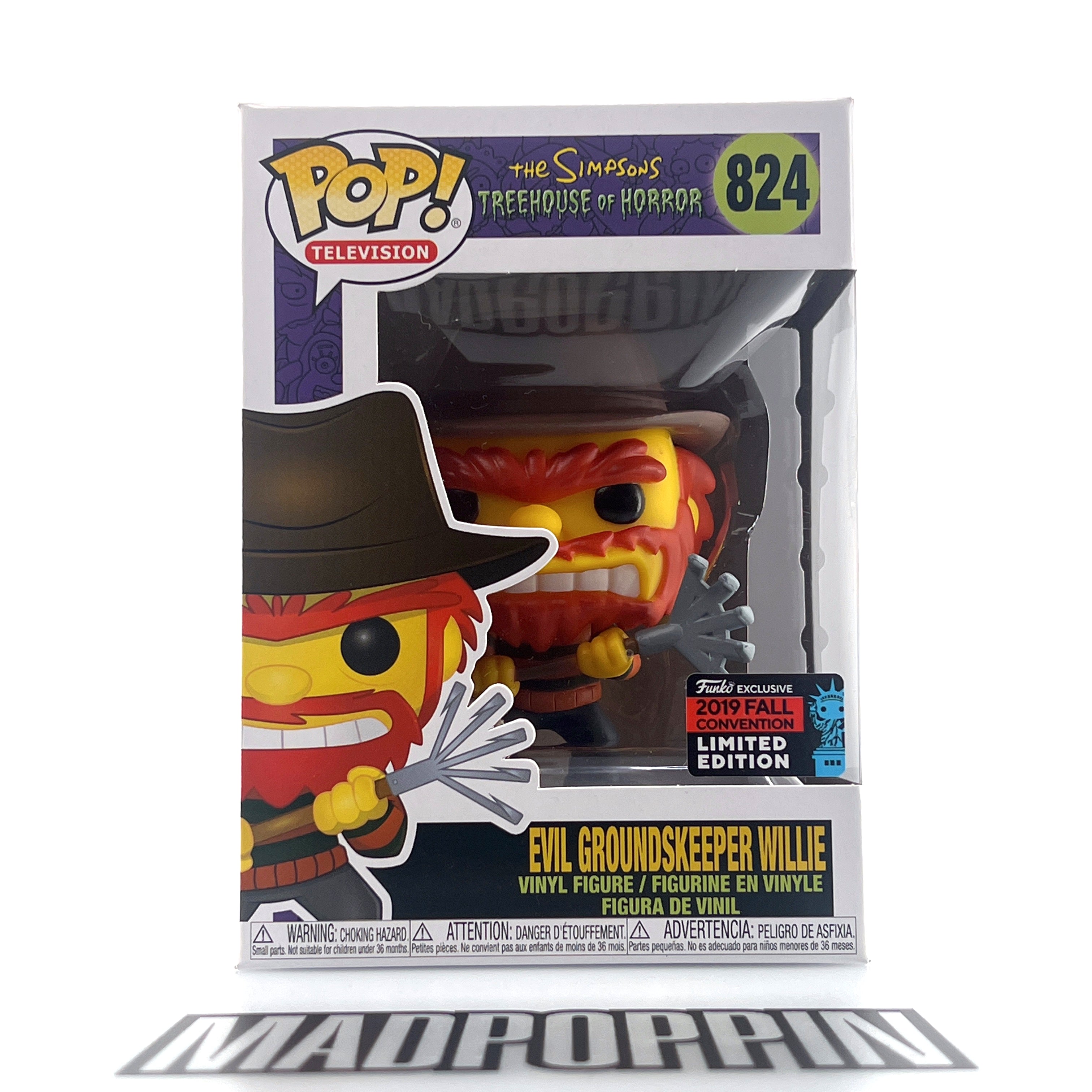 Funko Pop TV The Simpsons Treehouse of Horror Evil Groundskeeper Willie Fall Con #824