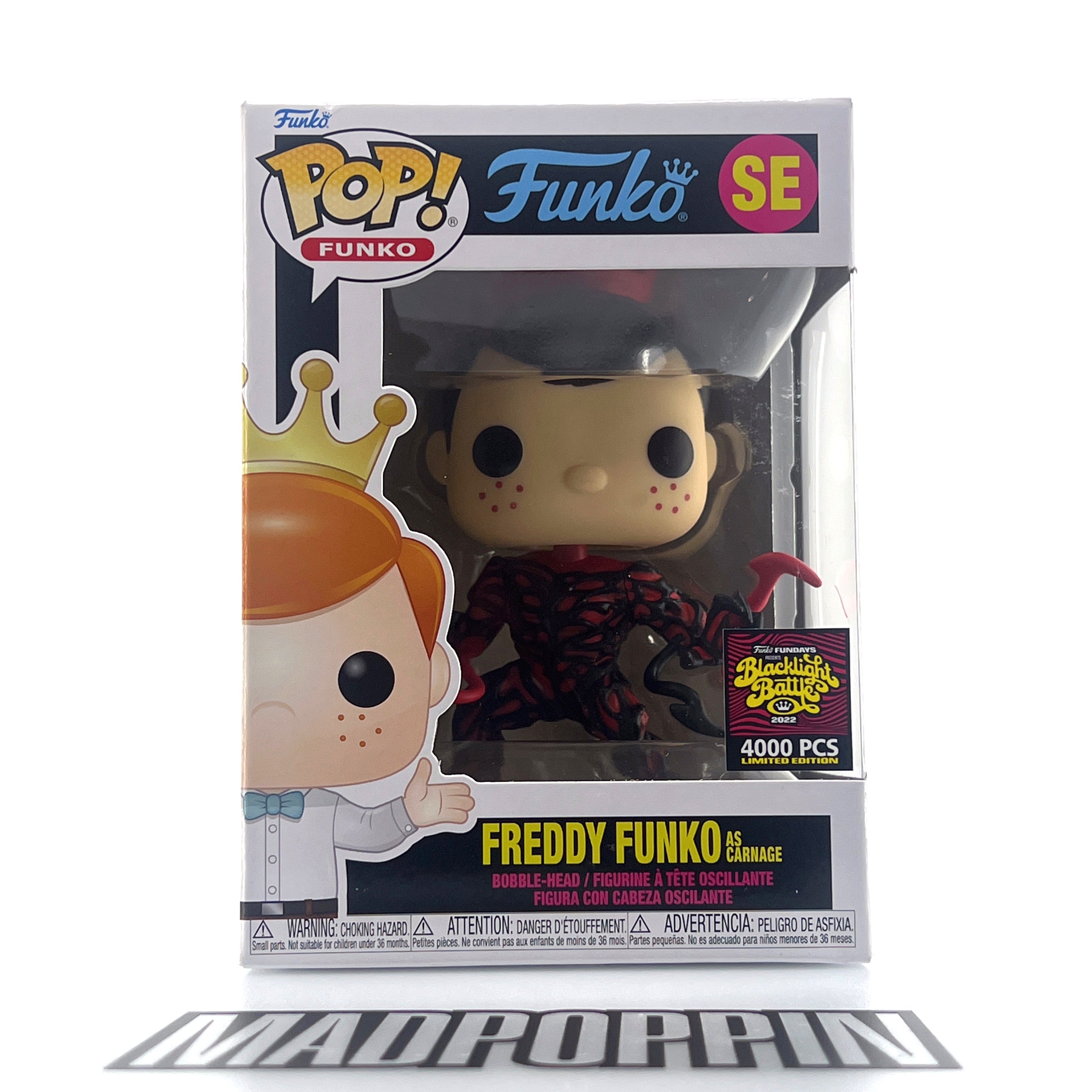 Funko Pop Fundays Blacklight Battle 2022 Freddy Funko As Carnage Limited 4,000 #SE