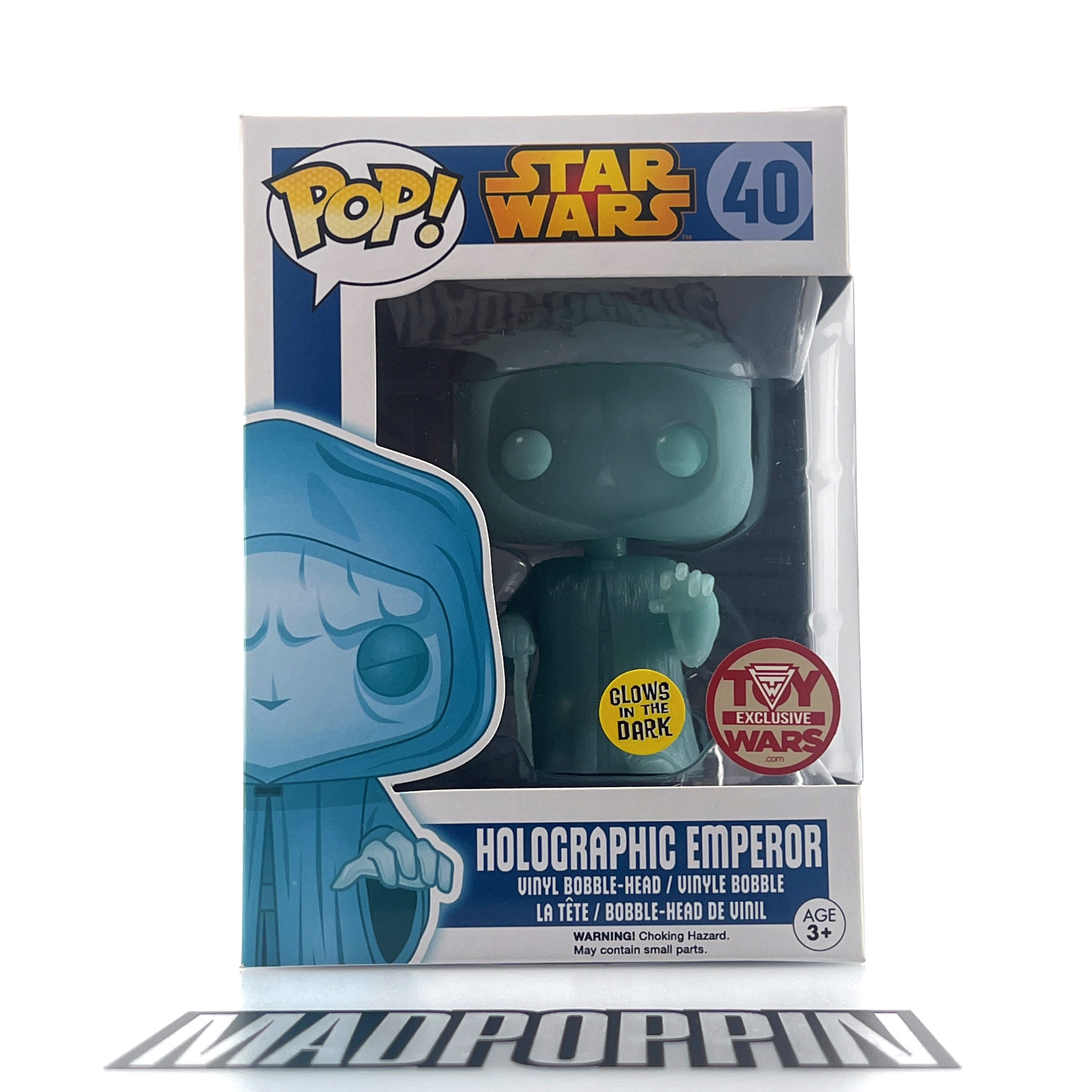 Funko Pop Star Wars Holographic Emperor Glow in the Dark Toy Wars #40