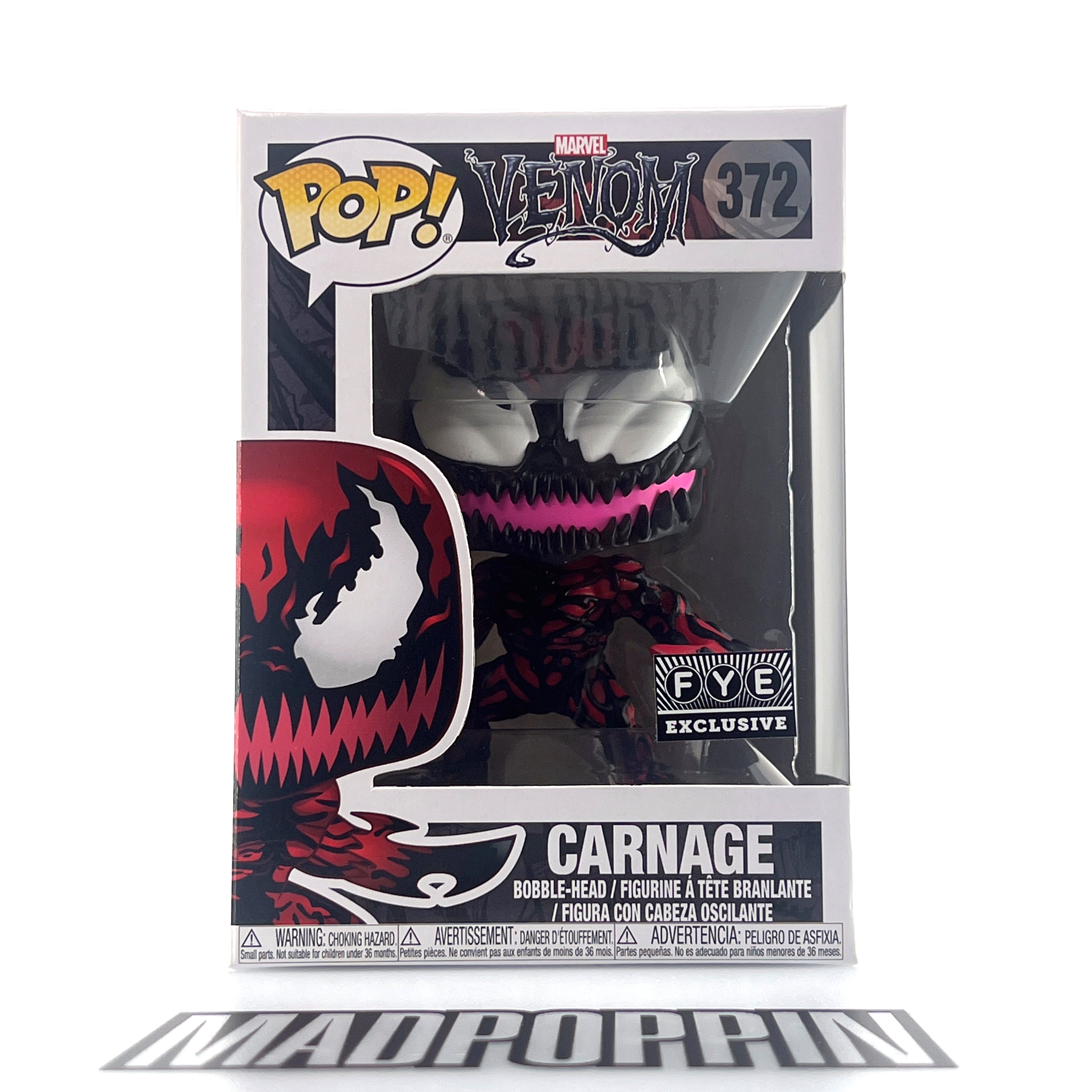 Funko Pop Marvel Venom Carnage Axe Hands FYE #372