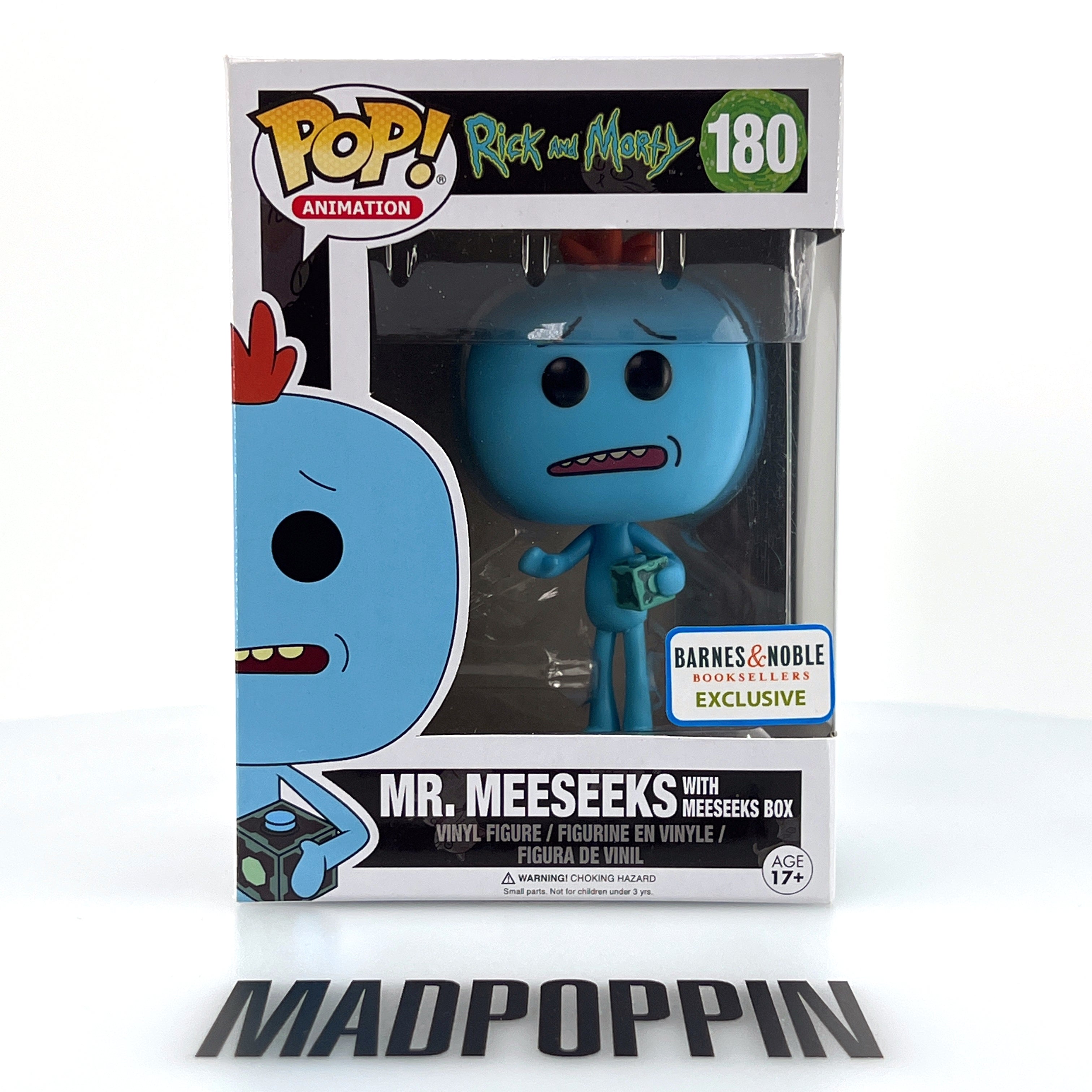 Funko Pop Animation Rick and Morty Mr Meeseeks w/Meeseeks Box Barnes & Noble 180