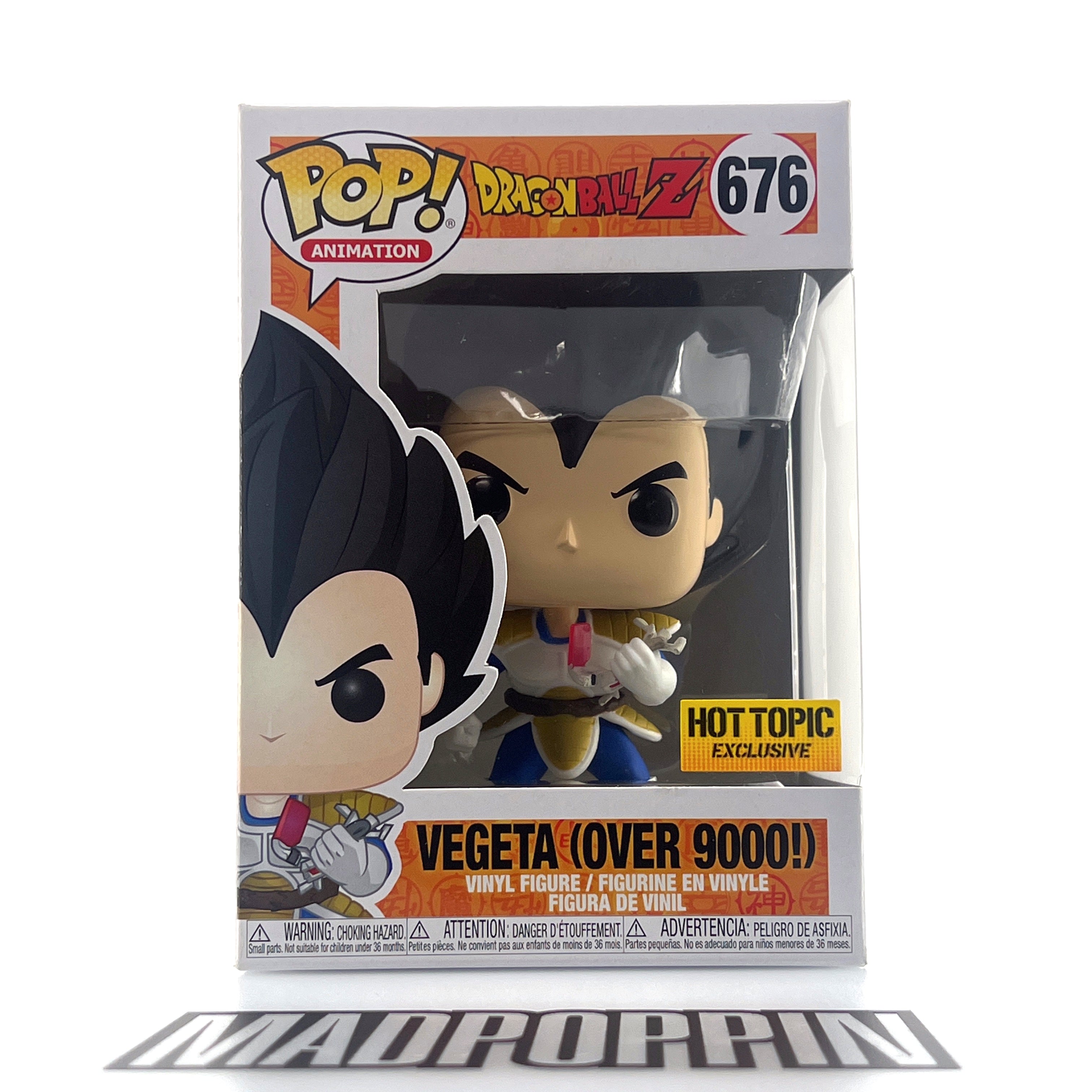 Funko Pop Anime Dragon Ball Z Vegeta Over 9000 Hot Topic #676
