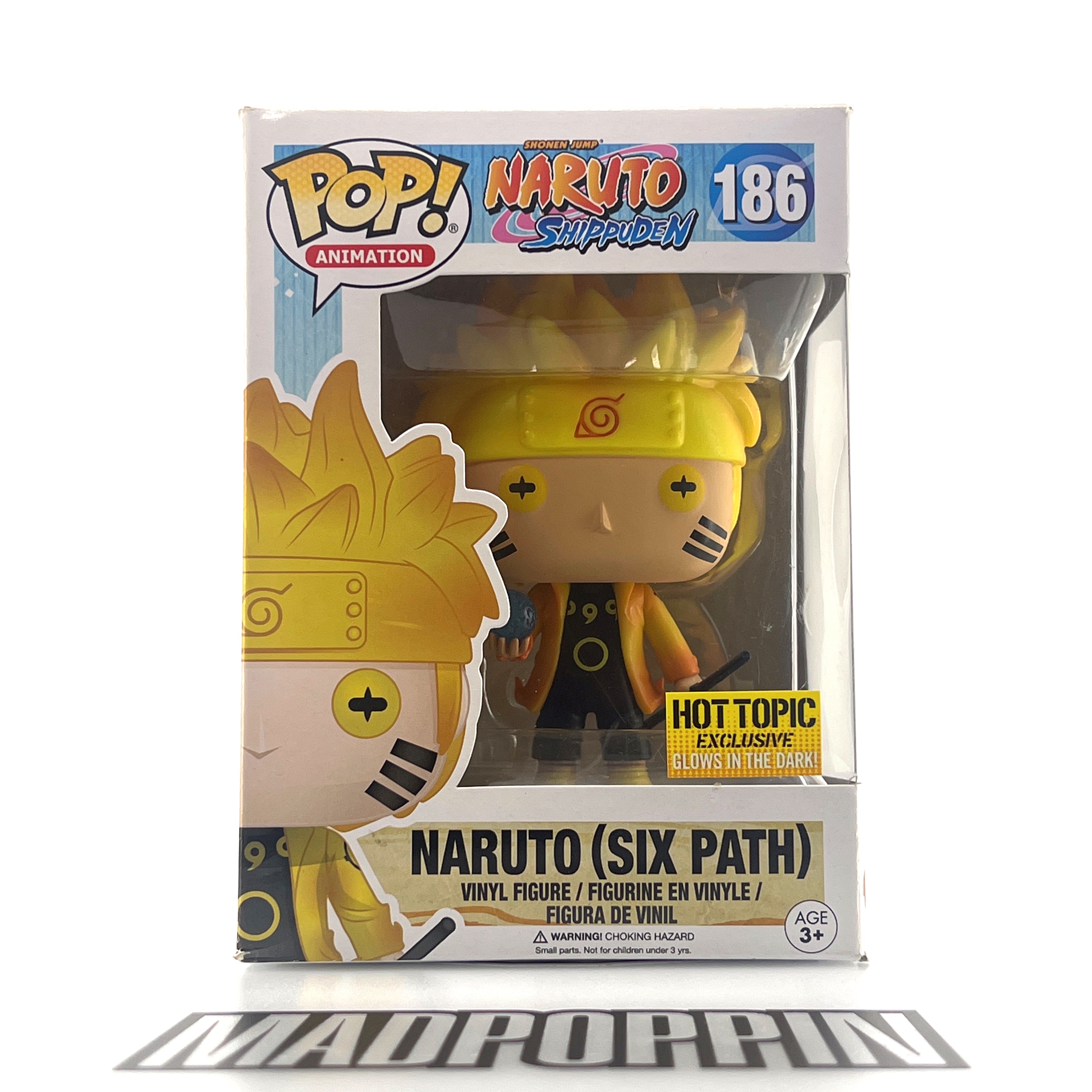 Funko Pop Anime Naruto Shippuden Naruto Six Path Glow Hot Topic #186