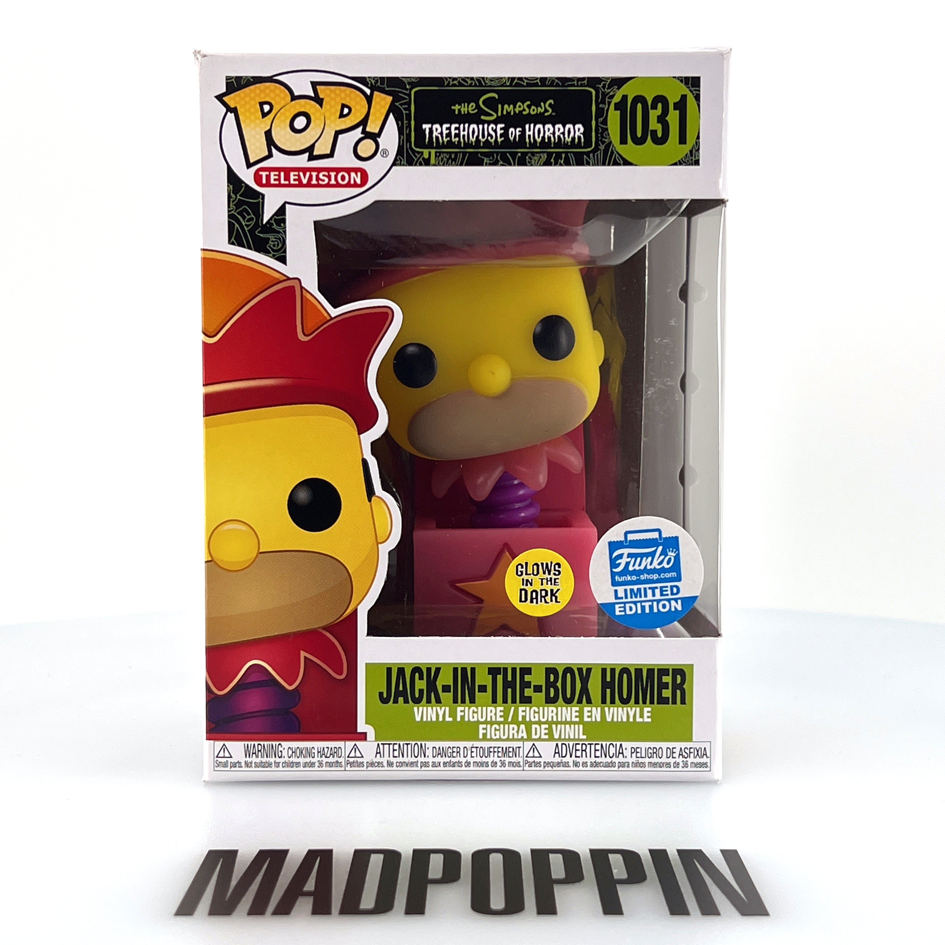 Funko Pop Television The Simpsons Jack-In-The-Box Homer Glow Funko-Shop.com 1031