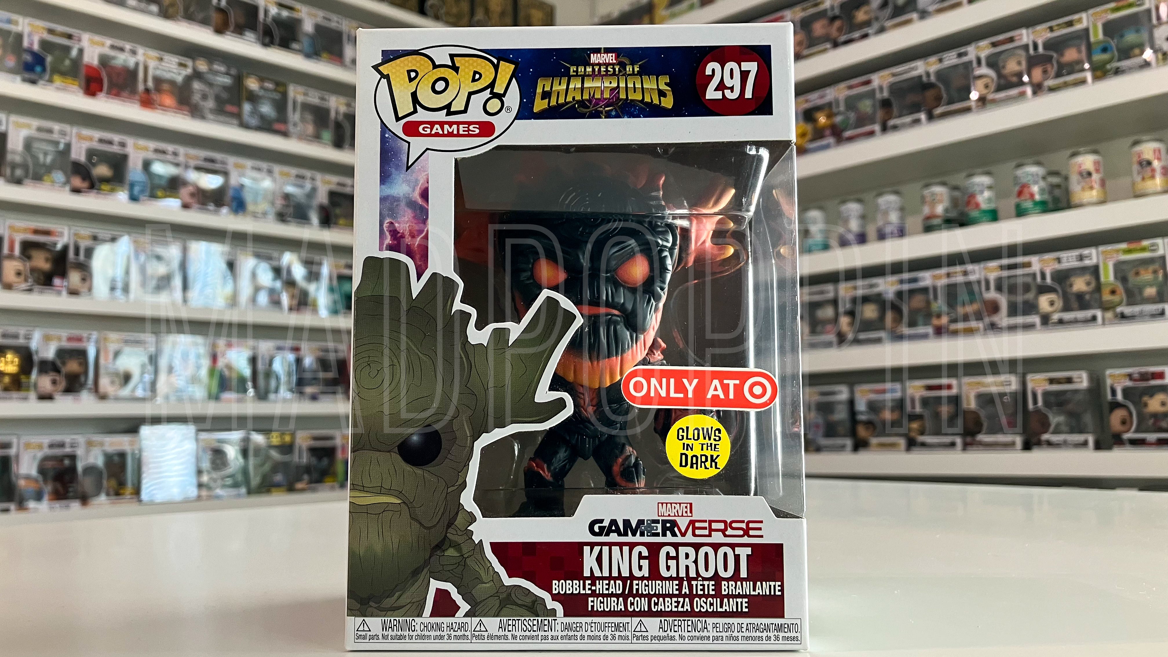 Funko Pop Marvel Contest of Champions King Groot Scorched Glow Target 297