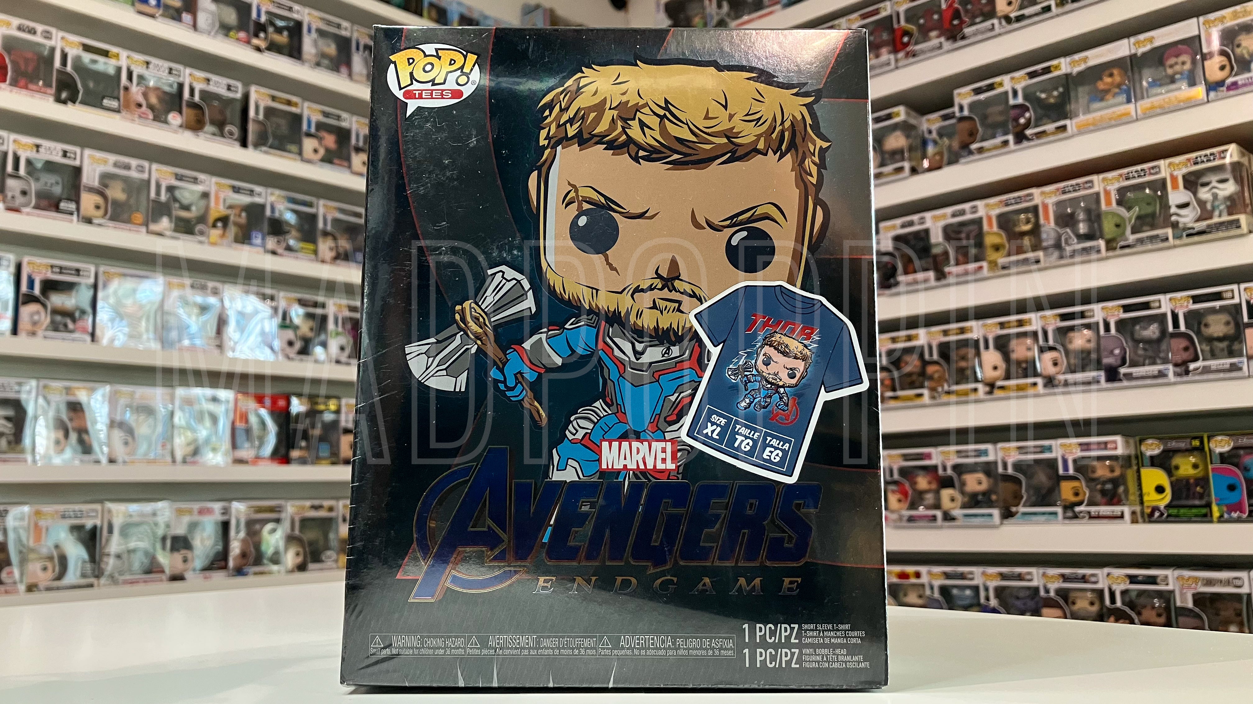 Funko POP! Tees Marvel: Avengers: End Game - Thor (Quantum Realm Suit) (Glow in the Dark) (Size XL Tee)