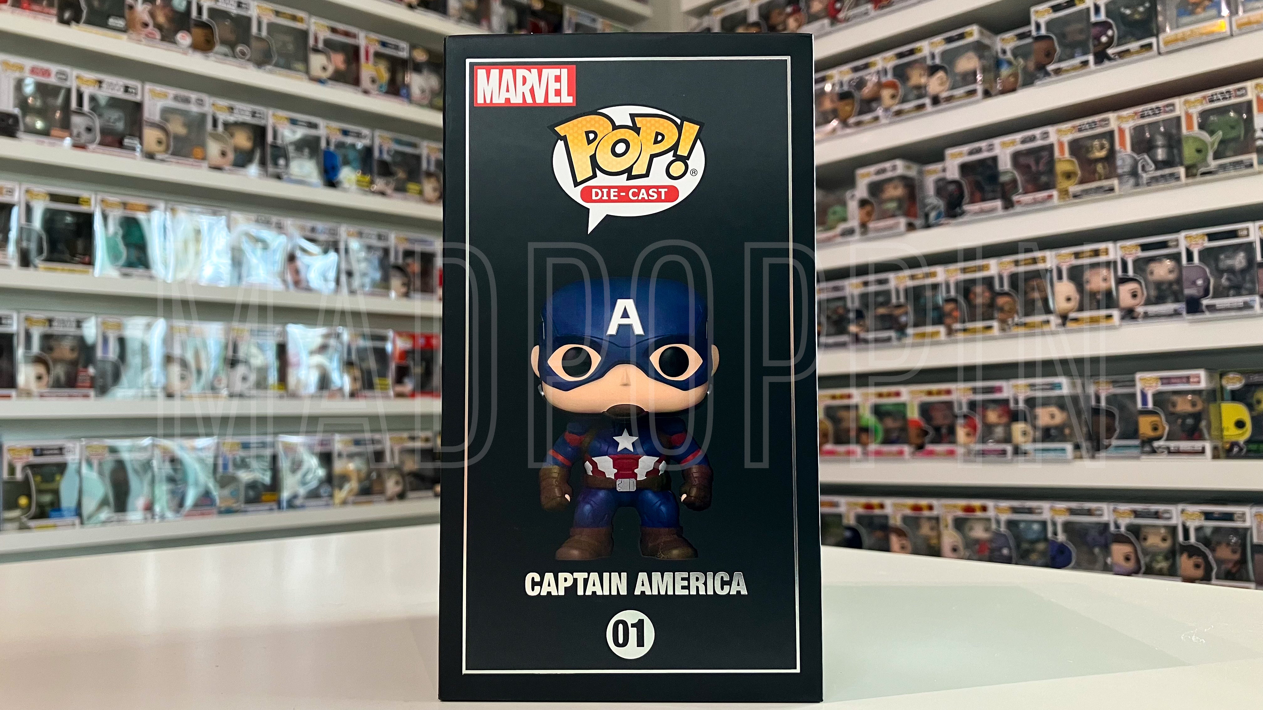 Funko Pop Die-Cast Marvel Captain America Civil War Captain America Summer Convention 01