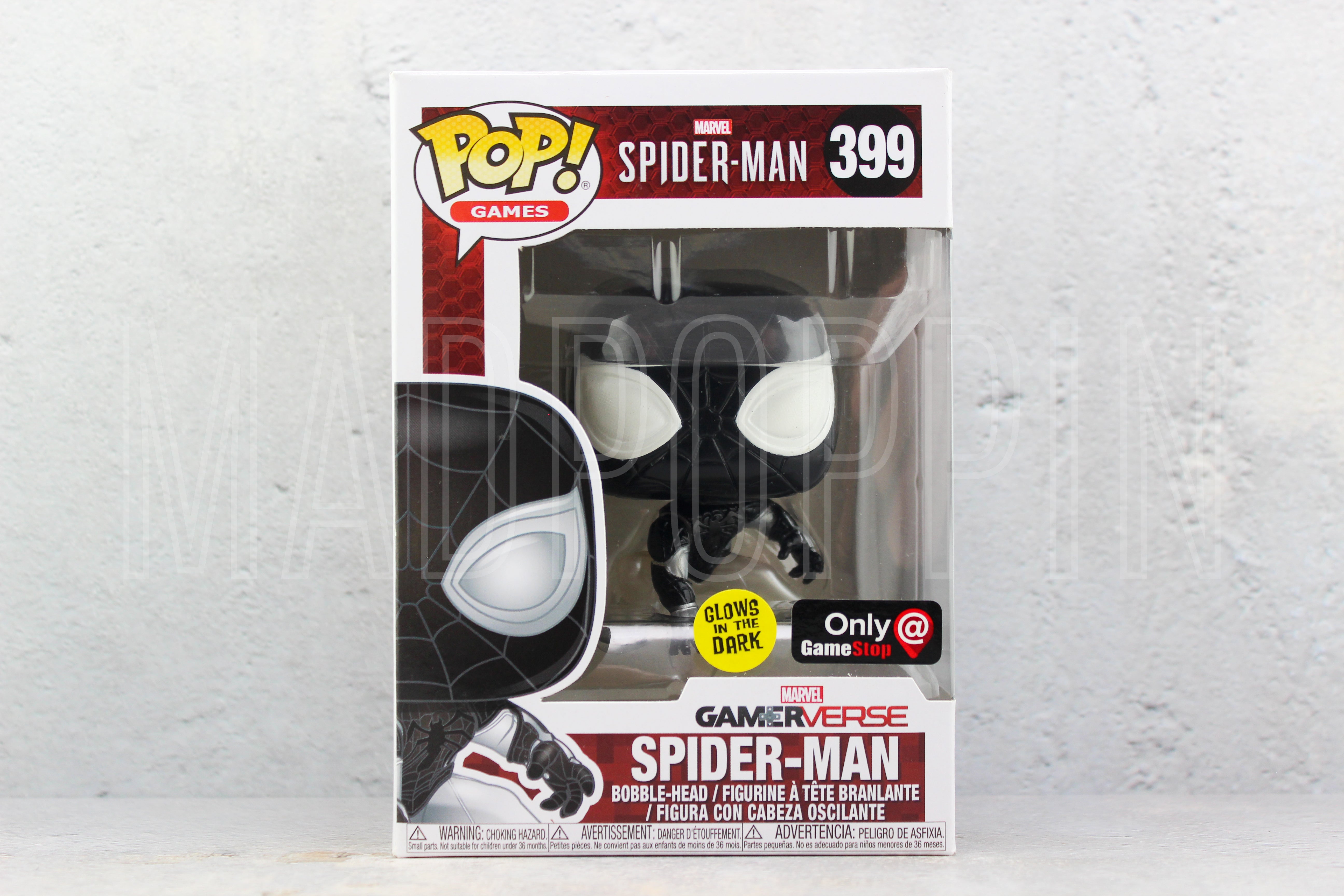 POP! Games: Marvel GamerVerse: Spider-Man - Spider-Man (Negative Suit) (Glow in the Dark)