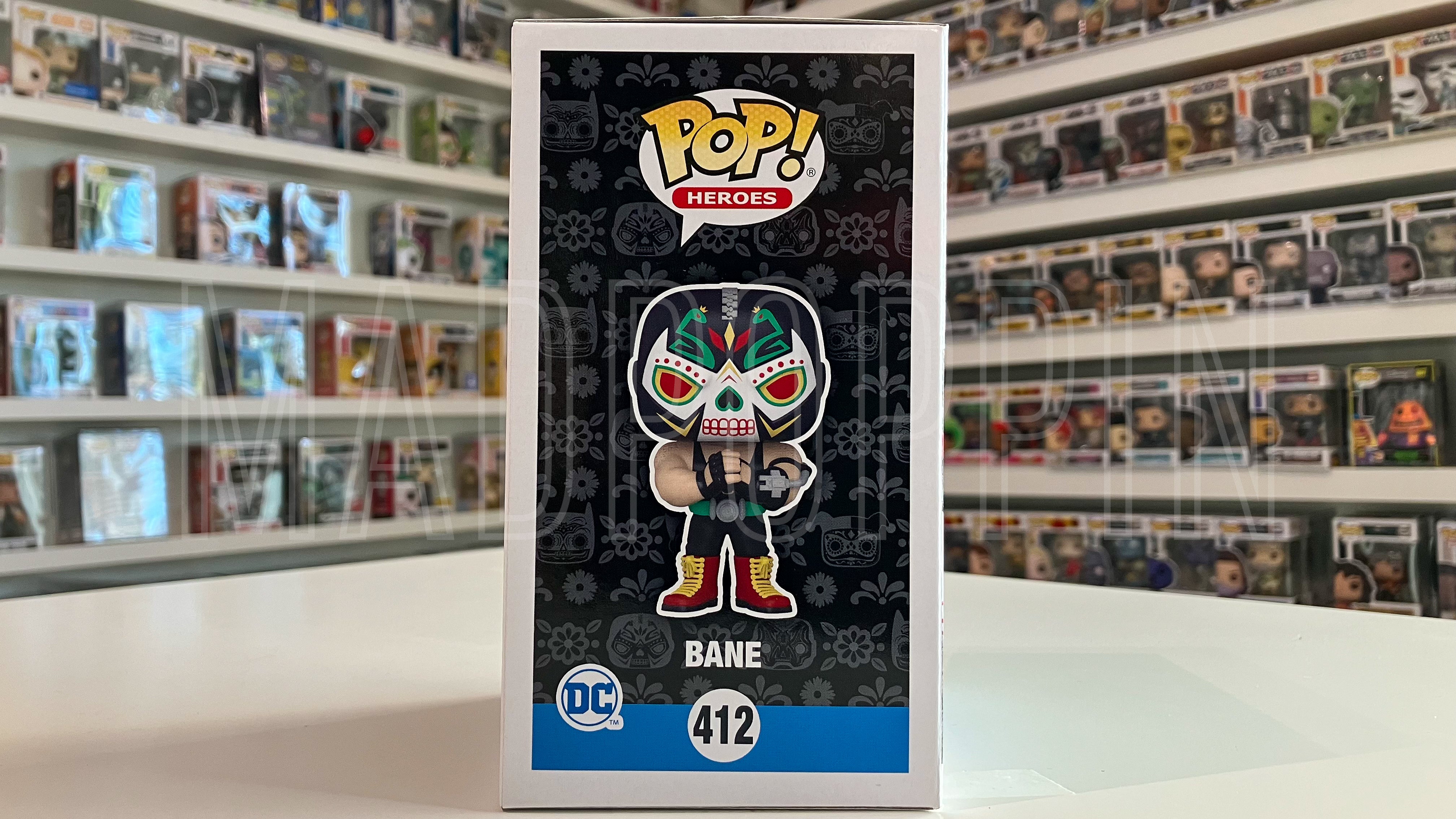 Funko Pop DC Super Heroes Bane Dia De Los DC Glow Entertainment Earth 412