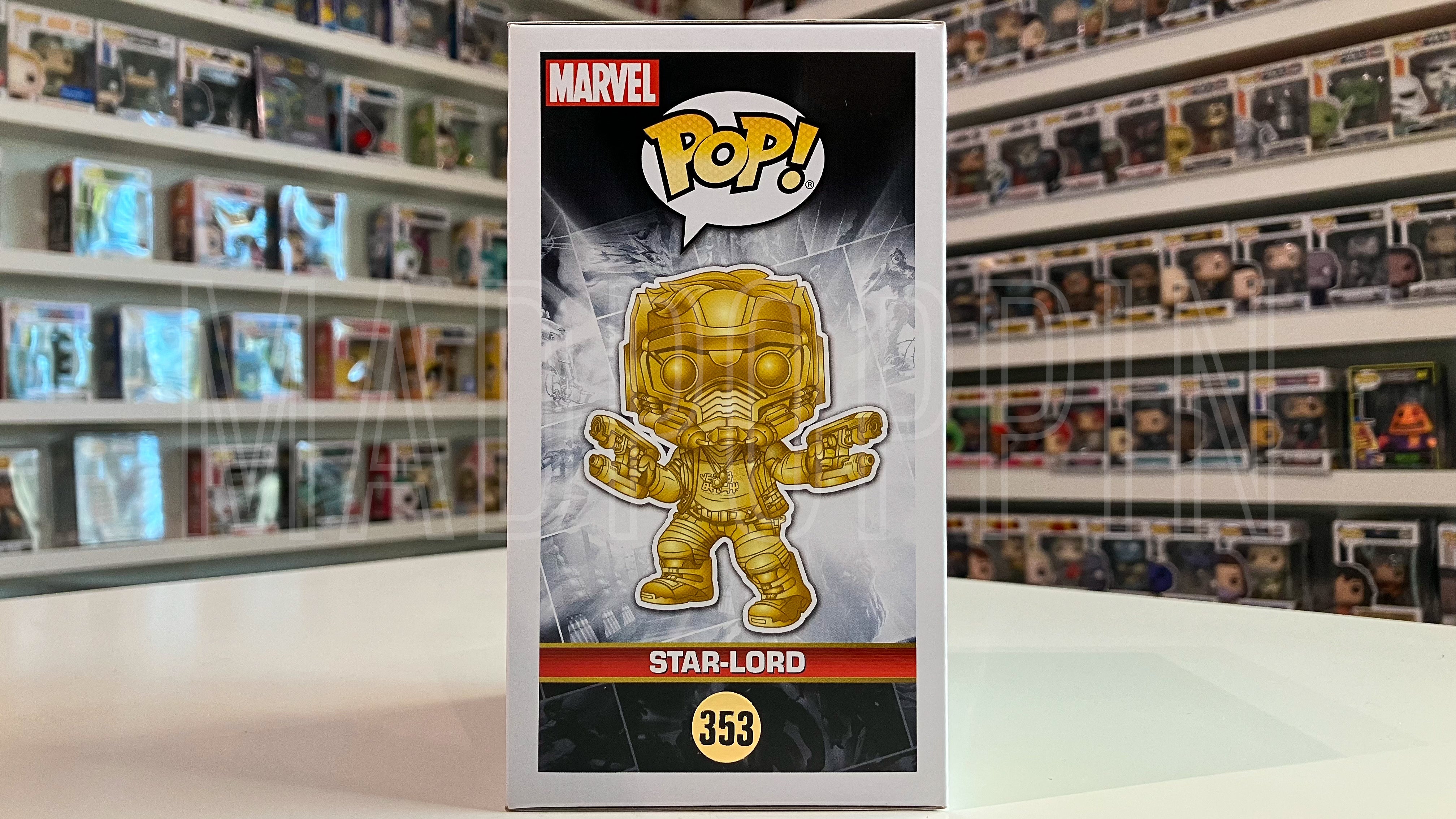 Funko POP! Marvel Studios First Ten Years Star-Lord Gold Chrome BoxLunch #353