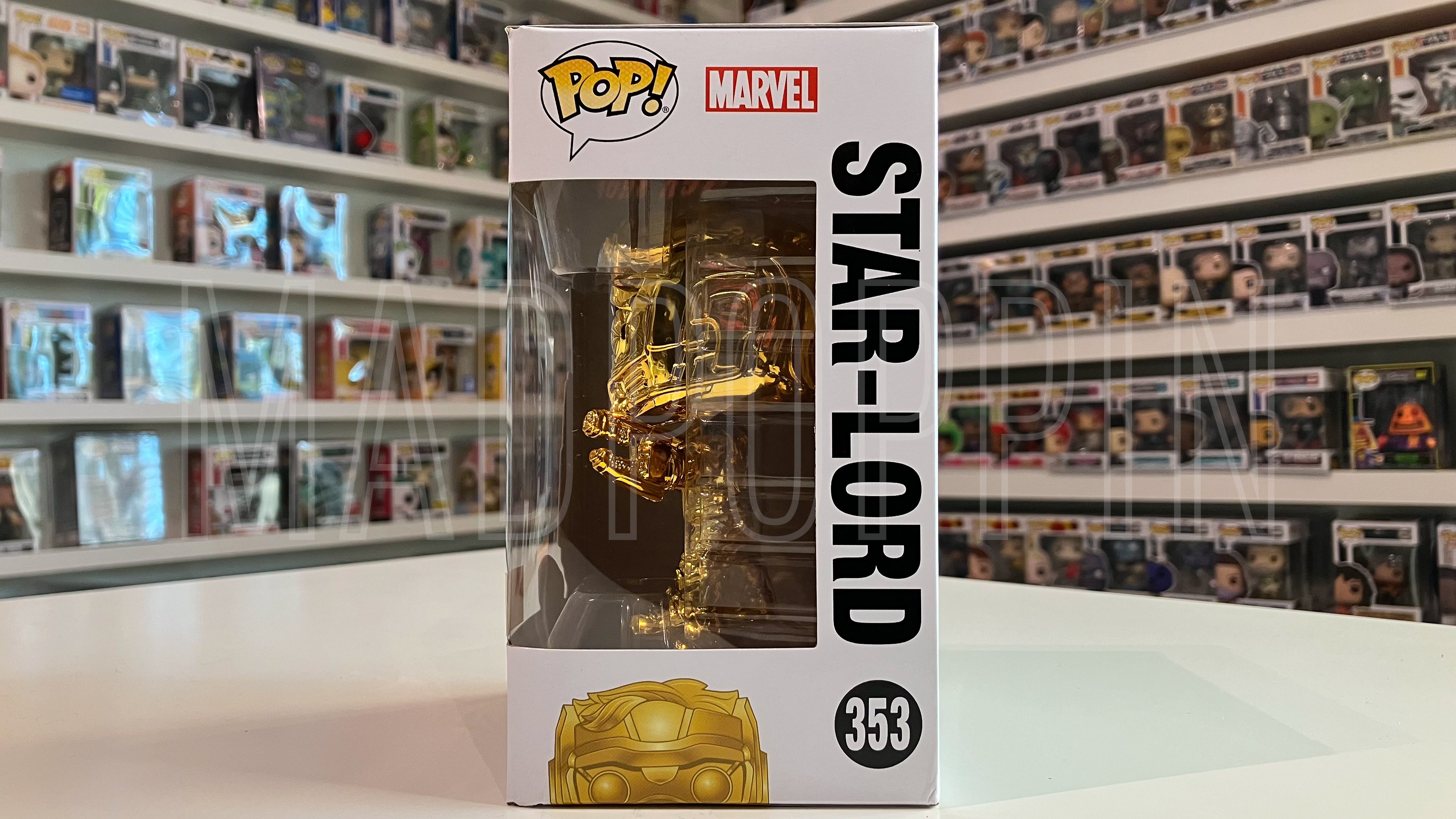 Funko POP! Marvel Studios First Ten Years Star-Lord Gold Chrome BoxLunch #353