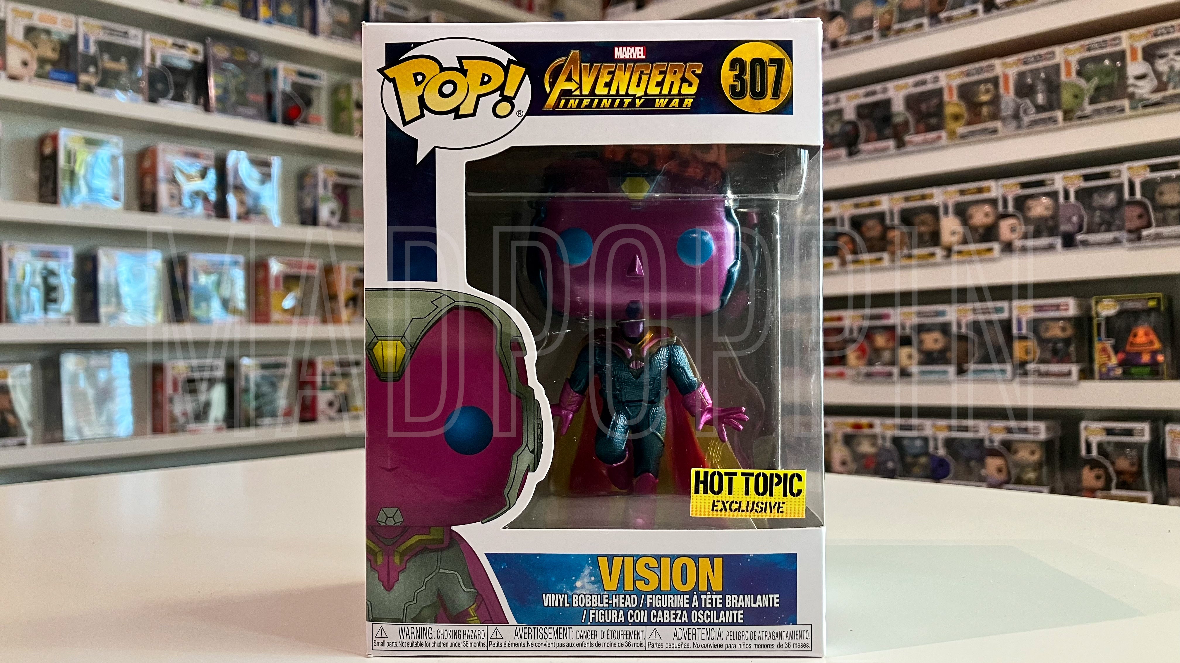 Funko Pop Marvel Avengers Infinity War Vision Flying Hot Topic Exclusive 307