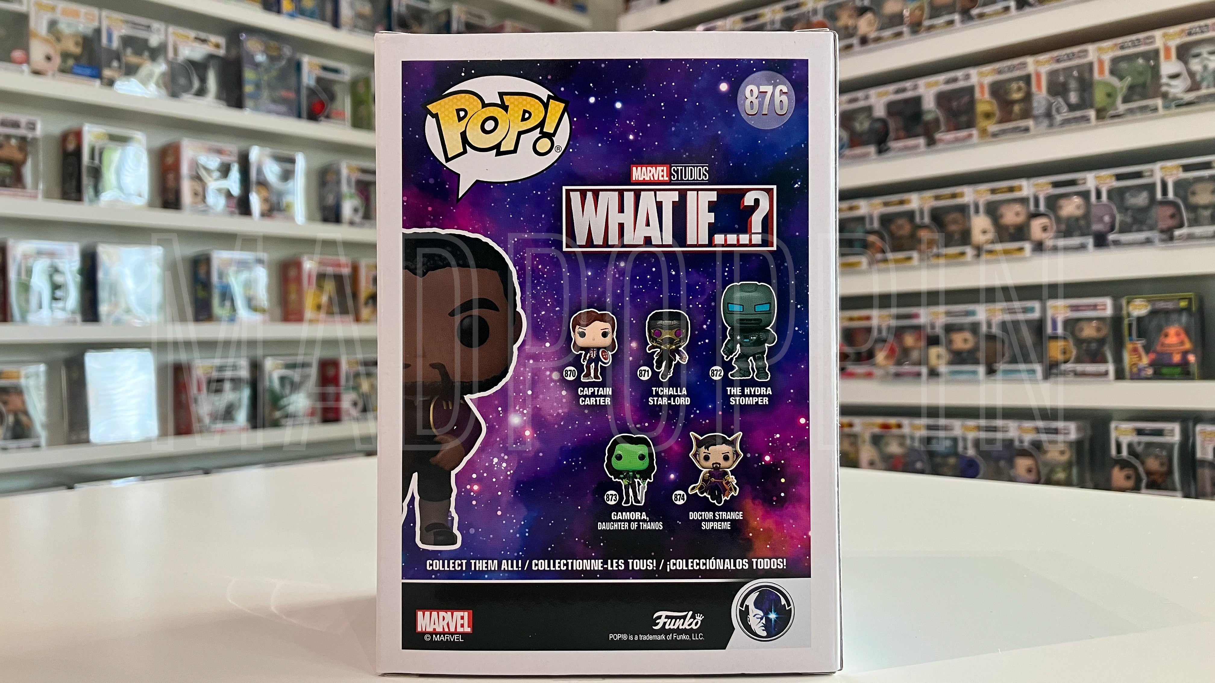 Funko Pop Marvel Studios WHAT IF...? T'Challa Star-Lord Unmasked FYE 876