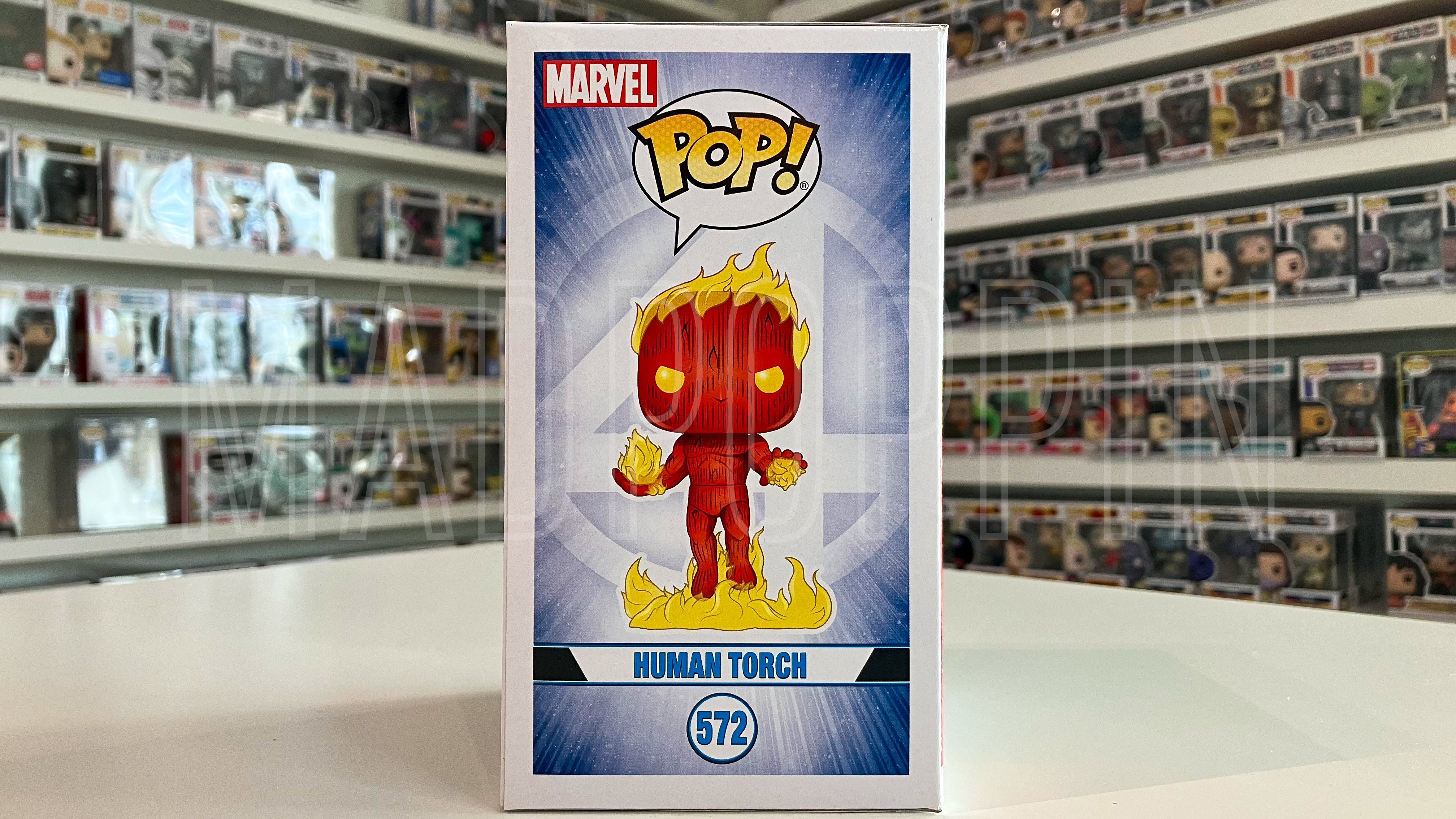 Funko Pop Marvel Collectors Corps Fantastic 4 Human Torch On Fire Glow 572