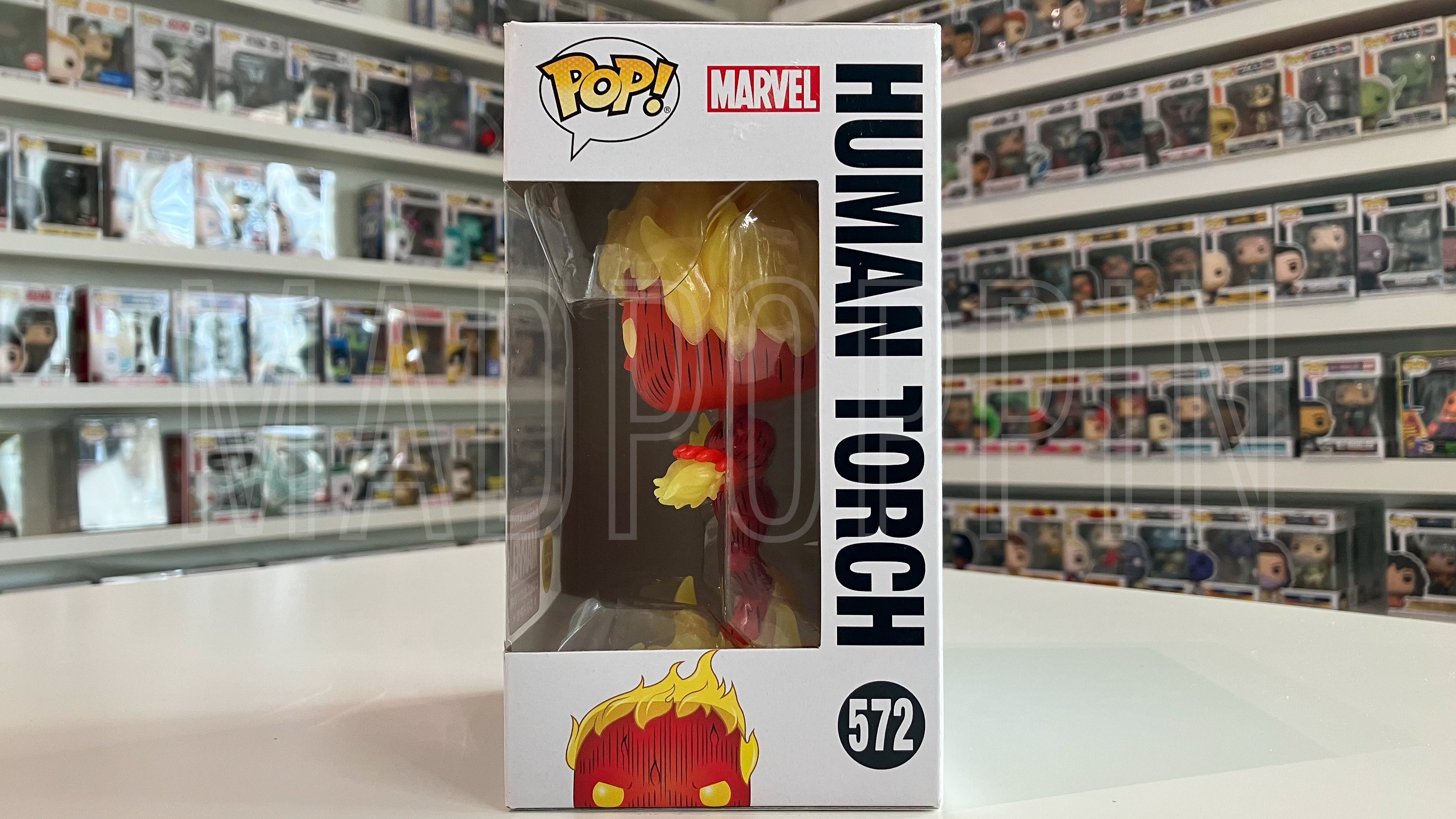 Funko Pop Marvel Collectors Corps Fantastic 4 Human Torch On Fire Glow 572