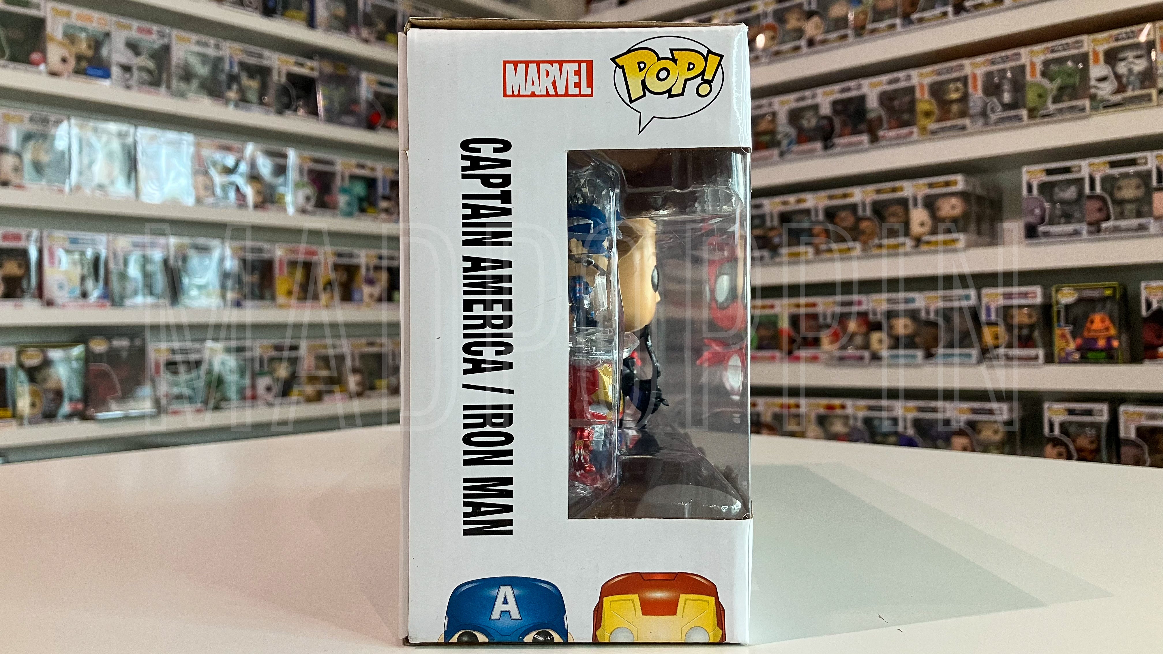 Funko POP! Marvel Civil War Captain America Iron Man Hawkeye Spider-Man 4 Pack