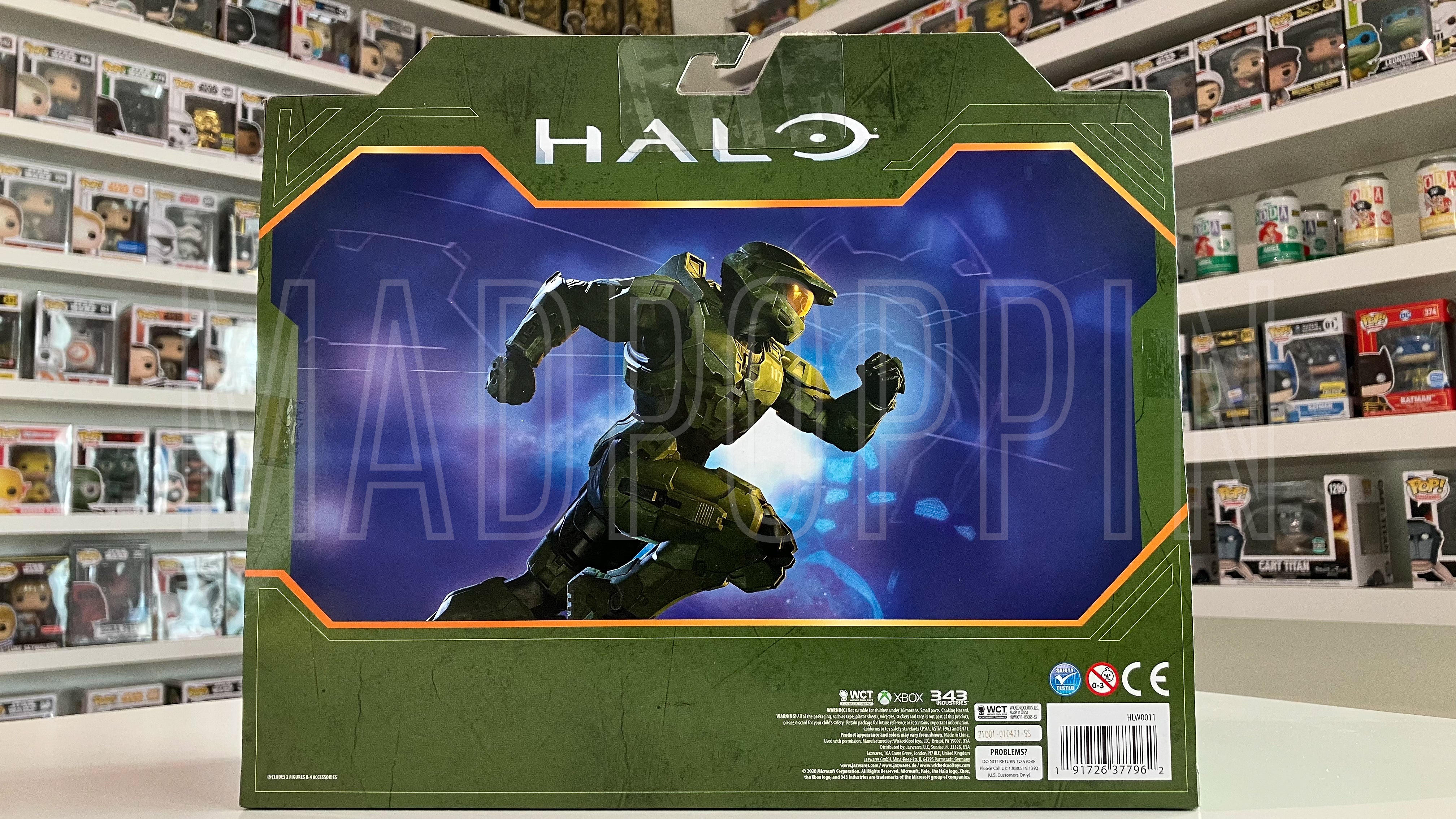 Wicked Cool Toys Halo Infinite Xbox Spartan MK V [B] Shock Rifle + Jega 'Rdomnai Energy Sword